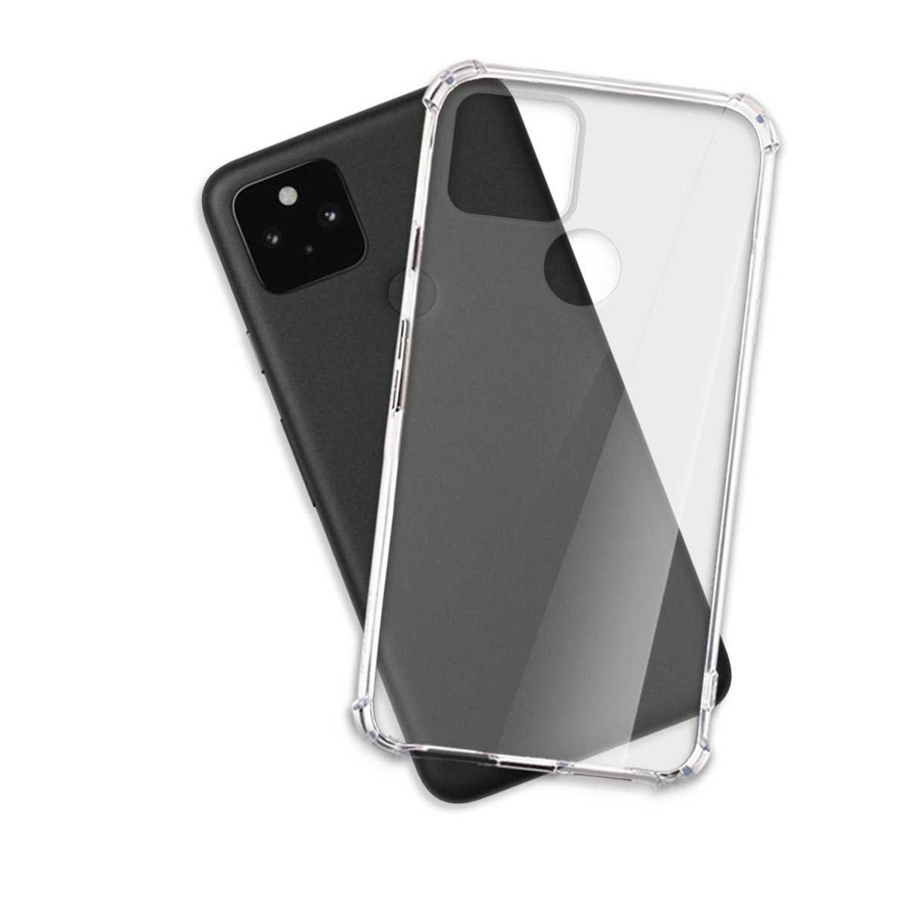 mtb more energy Smartphone-Hülle Clear Armor Case für Google Pixel 5, Transparente TPU Schutzhülle Case Backcover mit Anti-Shock Verstärkung