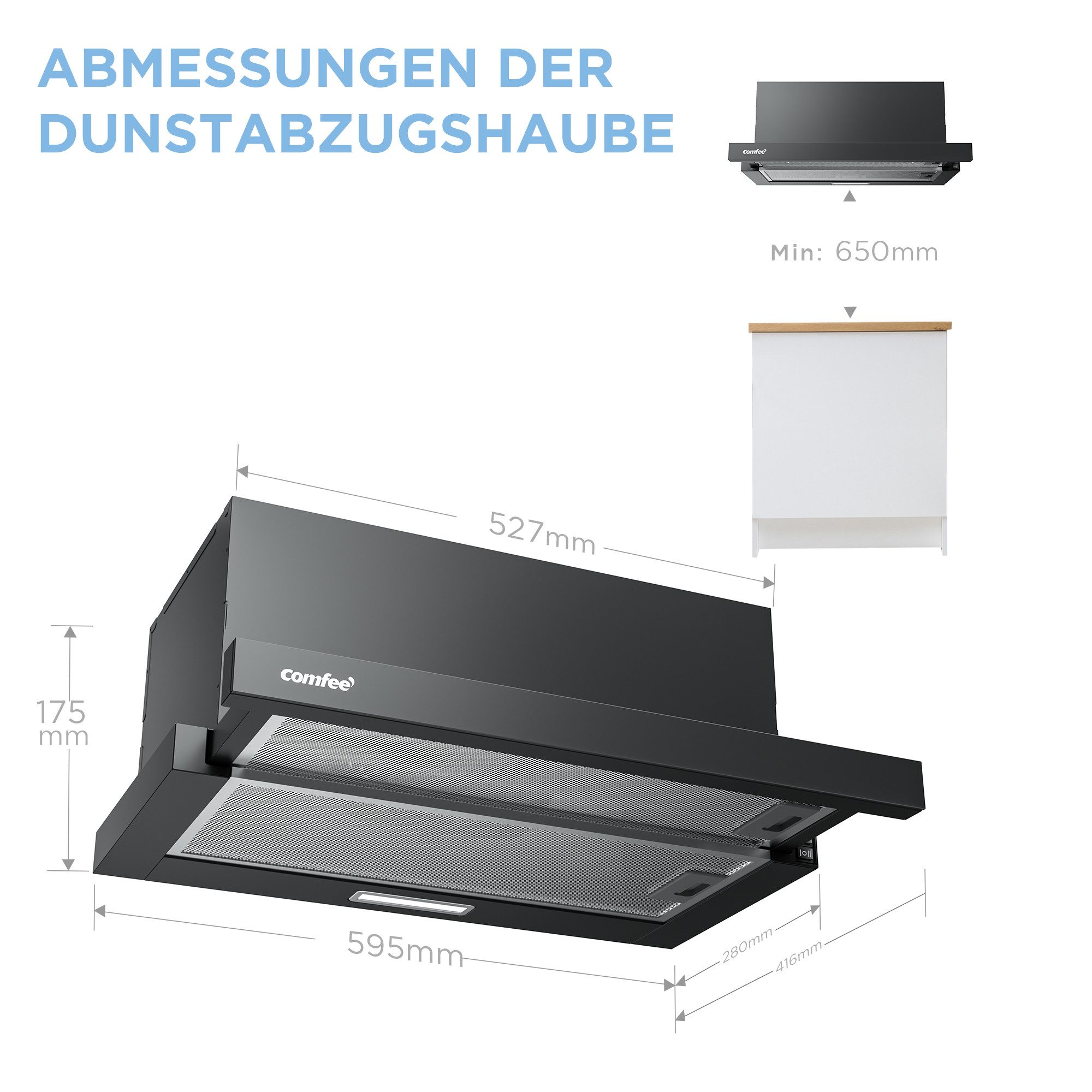 comfee Flachschirmhaube CHL03M21S CHL03M21S
