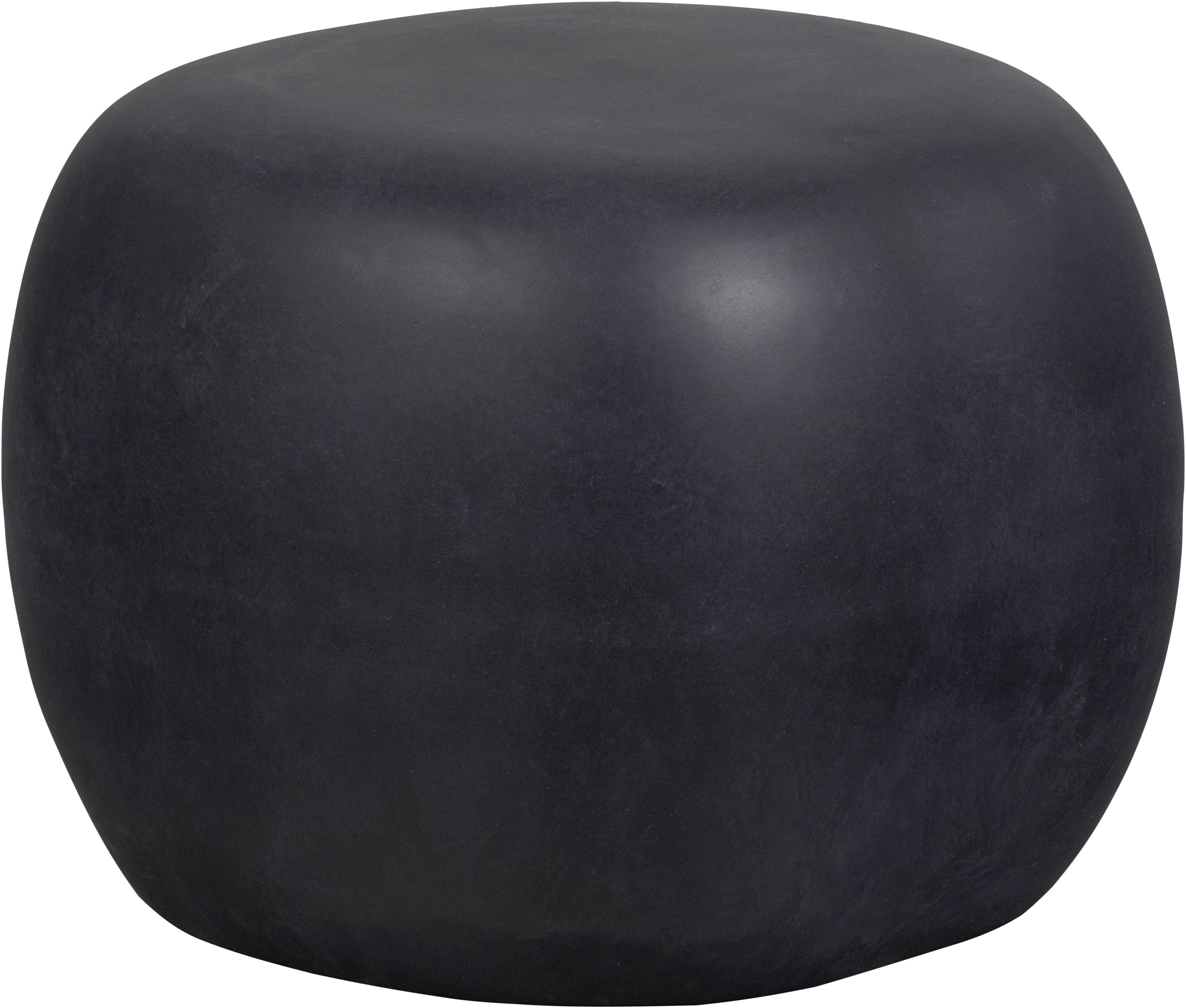WOOOD Beistelltisch Pebble Fiberclay in Betonoptik mit organischer Rundung, Tragkraft 90 kg, Glasfaser-Ton-Gemisch, offene Materialstruktur