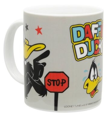 United Labels® Tasse Looney Tunes Tasse - Daffy Duck Kaffeebecher aus Porzellan 320 ml, Porzellan