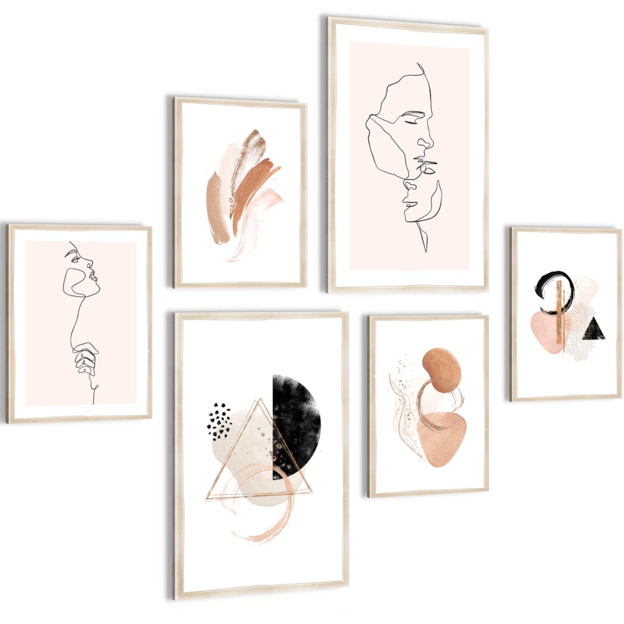 Novart Wandbild Liebe Home Abstrakt AUFHÄNGFERTIG Modern Deko Schlafzimmer N006167a, 136L x 124B cm