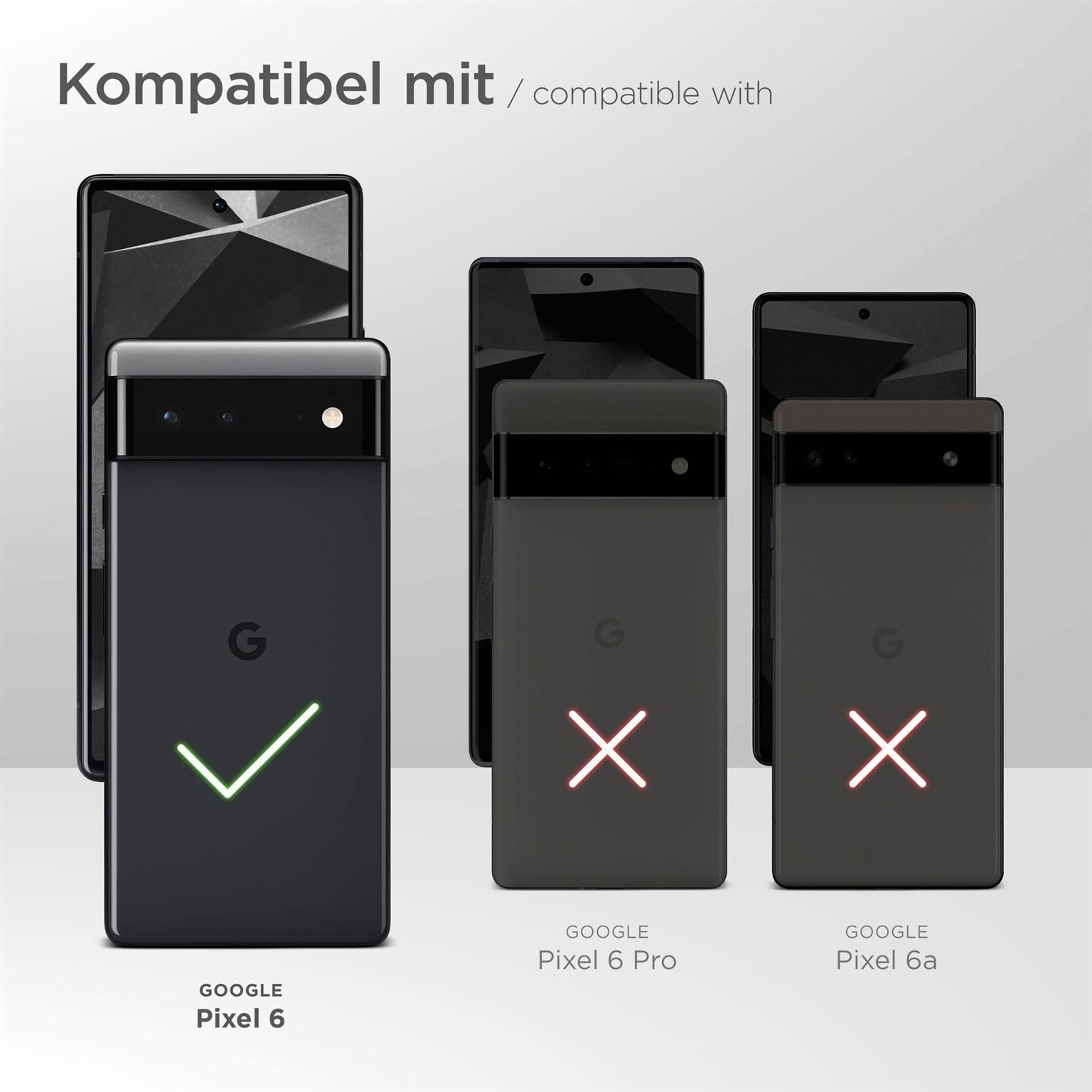 moex Handyhülle für Google Pixel 6 Hülle Klappbar Book Case Schwarz 6,4 Zoll, Klapphülle Kartenfach Flip Cover Handytasche Leder Optik Schutzhülle