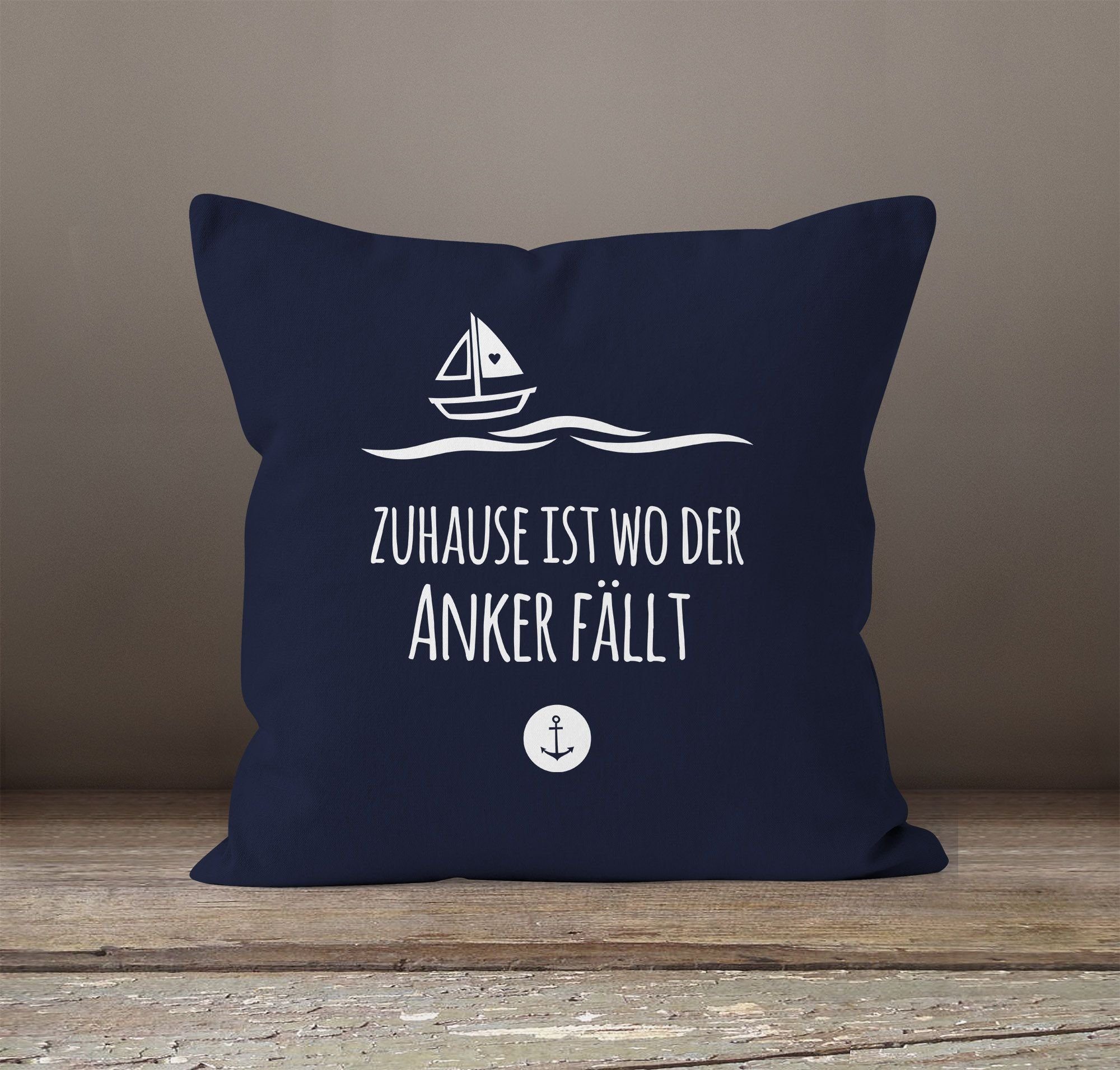 MoonWorks Dekokissen Kissenbezug Zuhause ist wo günstig online kaufen