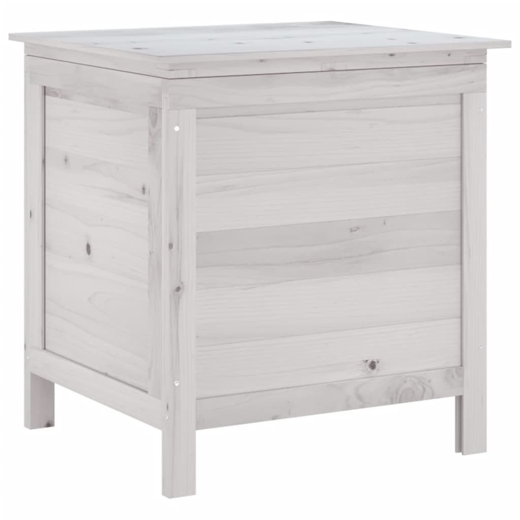 vidaXL Auflagenbox 50 x 49 x 565 cm Gartentruhe Weiß 50x49x56,5 cm Holz Kissentruhe Aufla