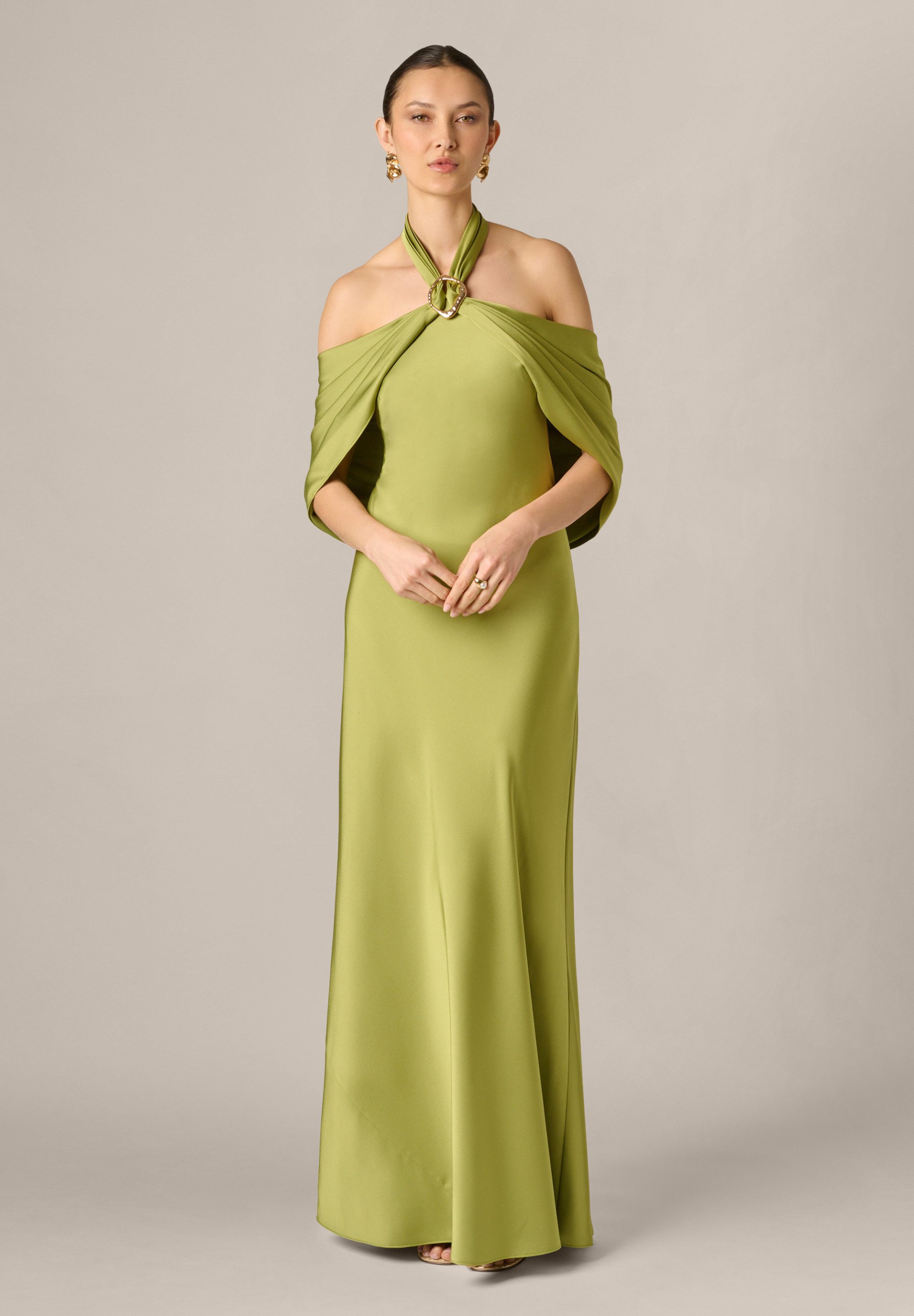 Adrianna Papell Abendkleid Crepe Back Satin Long Dress Kühnes, raffiniertes und klassisches Meerjungfrauen-Kleid