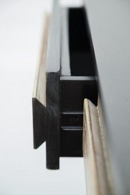 Livin Hill Konsolentisch Adesso, 3D-Struktur in Grau-Beige, Metallbeine, samtgekleidete Schubladen