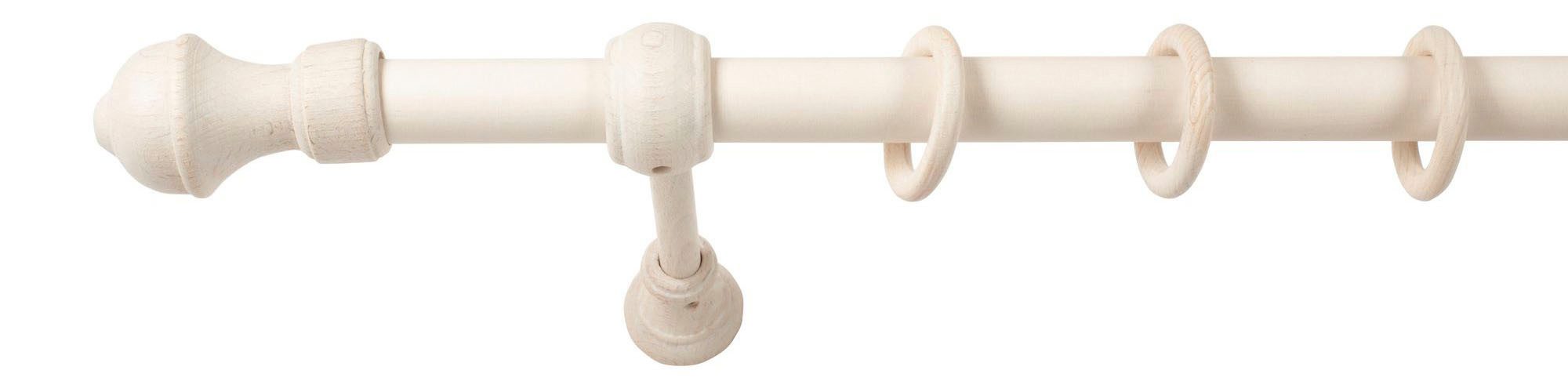 SN DECO GROUP Gardinenstange Ares, 1-läufig, Fixmaß, mit Bohren, verschraubt, Holzwerkstoff, 28 mm, Holz, verschiedene Längen und Farben, Komplettset