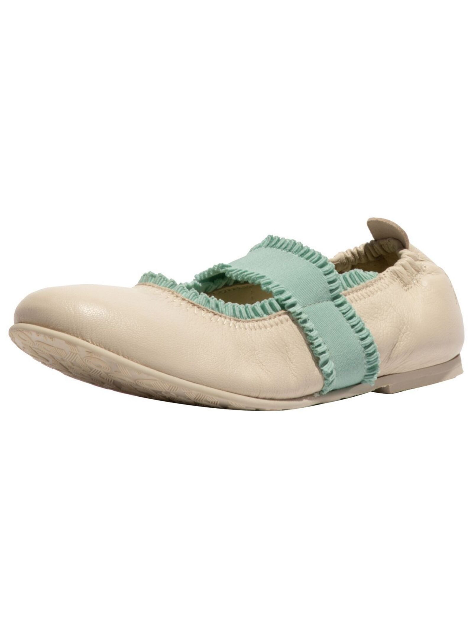 Ballerinas Leder/Textil Riemchenballerina