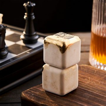 Truyuety Cocktail-Set Whiskey Stones Geschenkset - Goldene 8-tlg, (9-tlg)