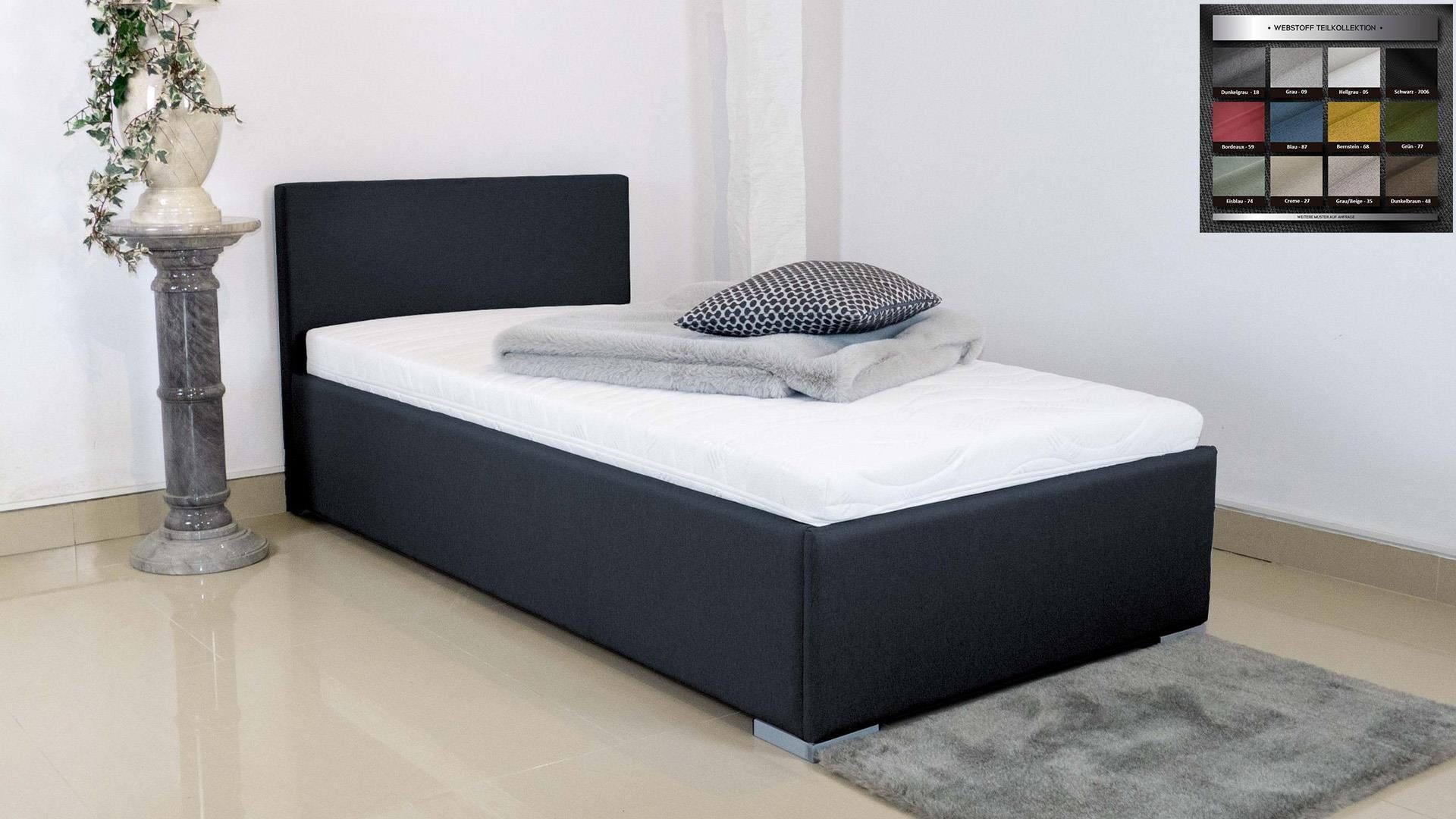 PAARA Polsterbett Beach mit Bettkasten Kopfteil verstellbar mit alles Farbwahl (Lattenroste/n)