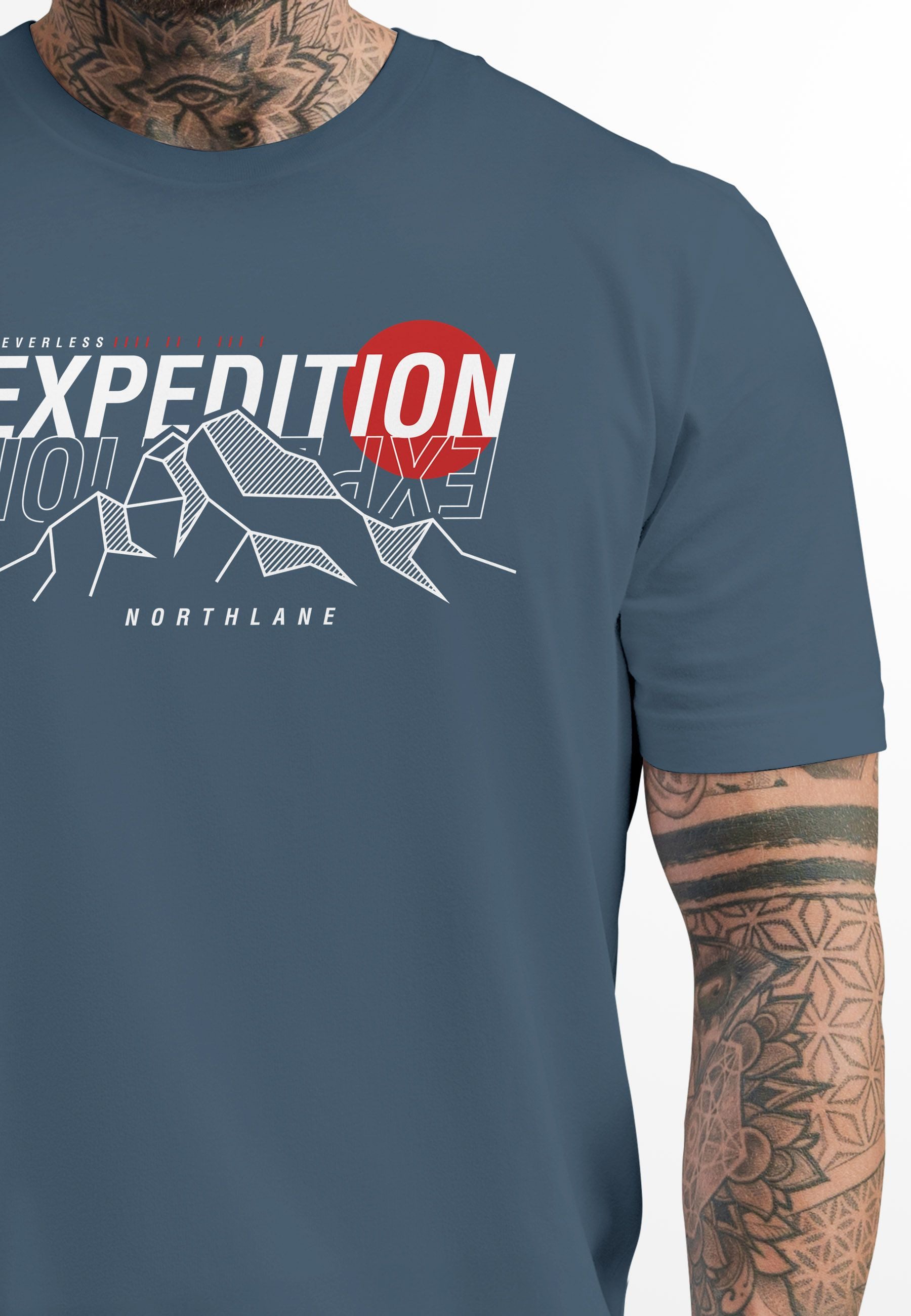 Neverless Print-Shirt Herren T-Shirt Outdoor Berge günstig online kaufen