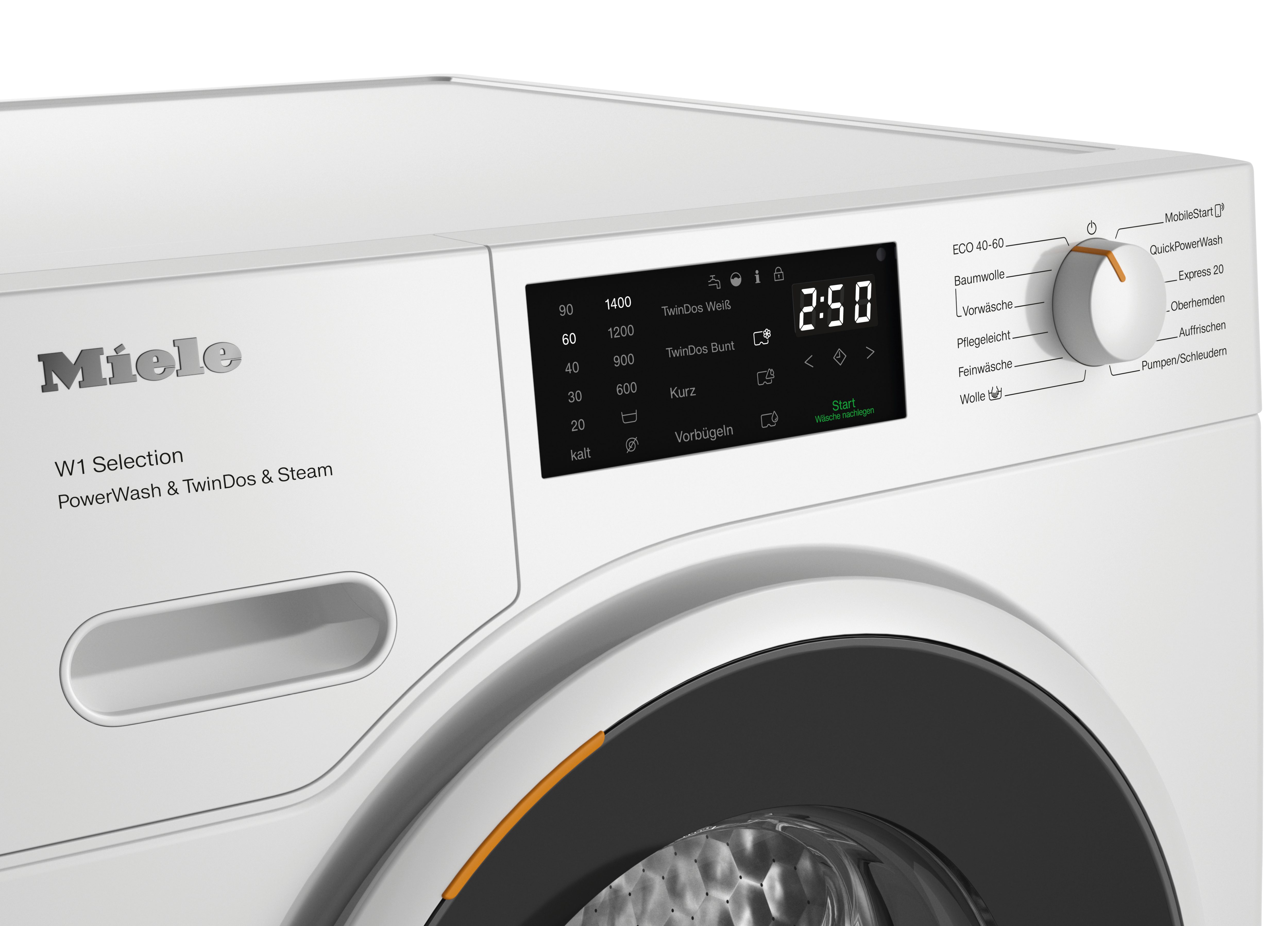 Miele Waschmaschine WSG883 WCS PWash&TDos&Steam, 9 kg, 1400 U/min, Automatische Waschmitteldosierung, 25 Jahre Motorgarantie