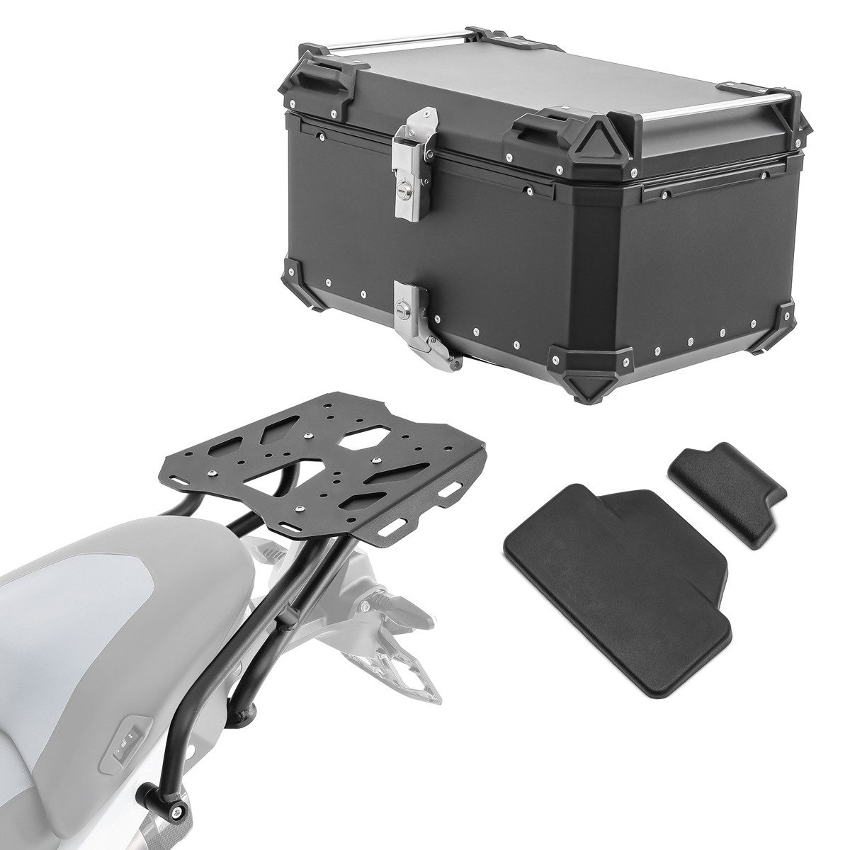 Bagtecs Topcase Set Alu Topcase + Gepäckbrücke passend für BMW R 1300 GS 23-26 # XB65