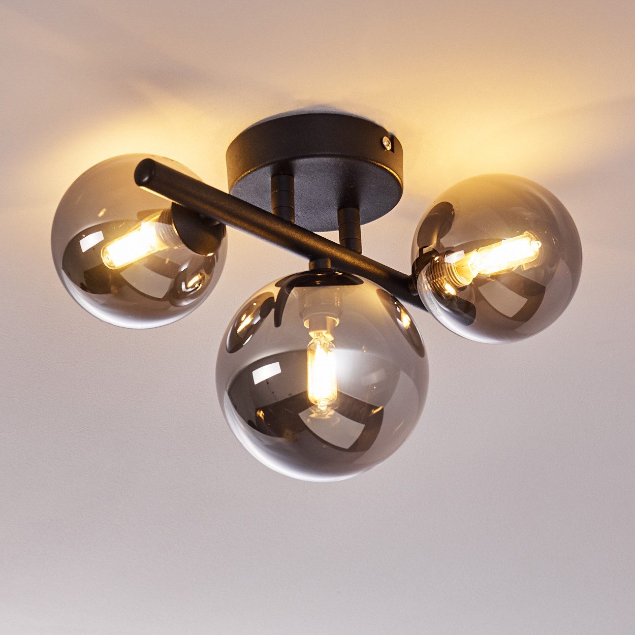 hofstein Deckenleuchte LED Decken Lampen 3-flammig Wohn Schlaf Zimmer Beleuchtung Flur – Bild 3 von 5