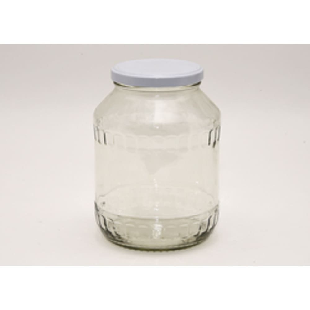 HundB Einkochring Einkochglas 1700 ml, mit Schraubdeckel weiß (9 cm)