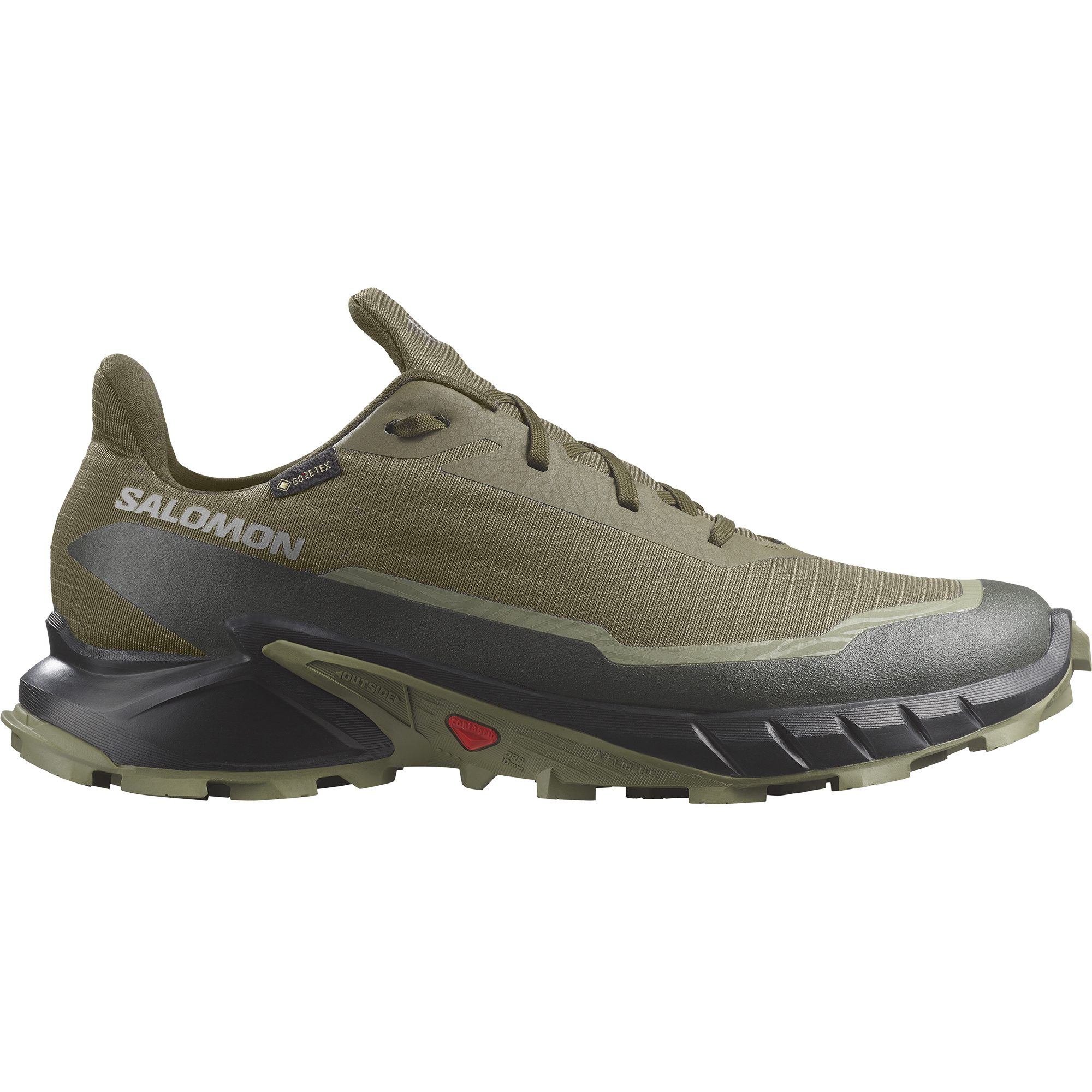 Salomon ALPHACROSS 5 oliv wasserdicht, Trailrunningschuh GORE-TEX Trailrunningschuhe