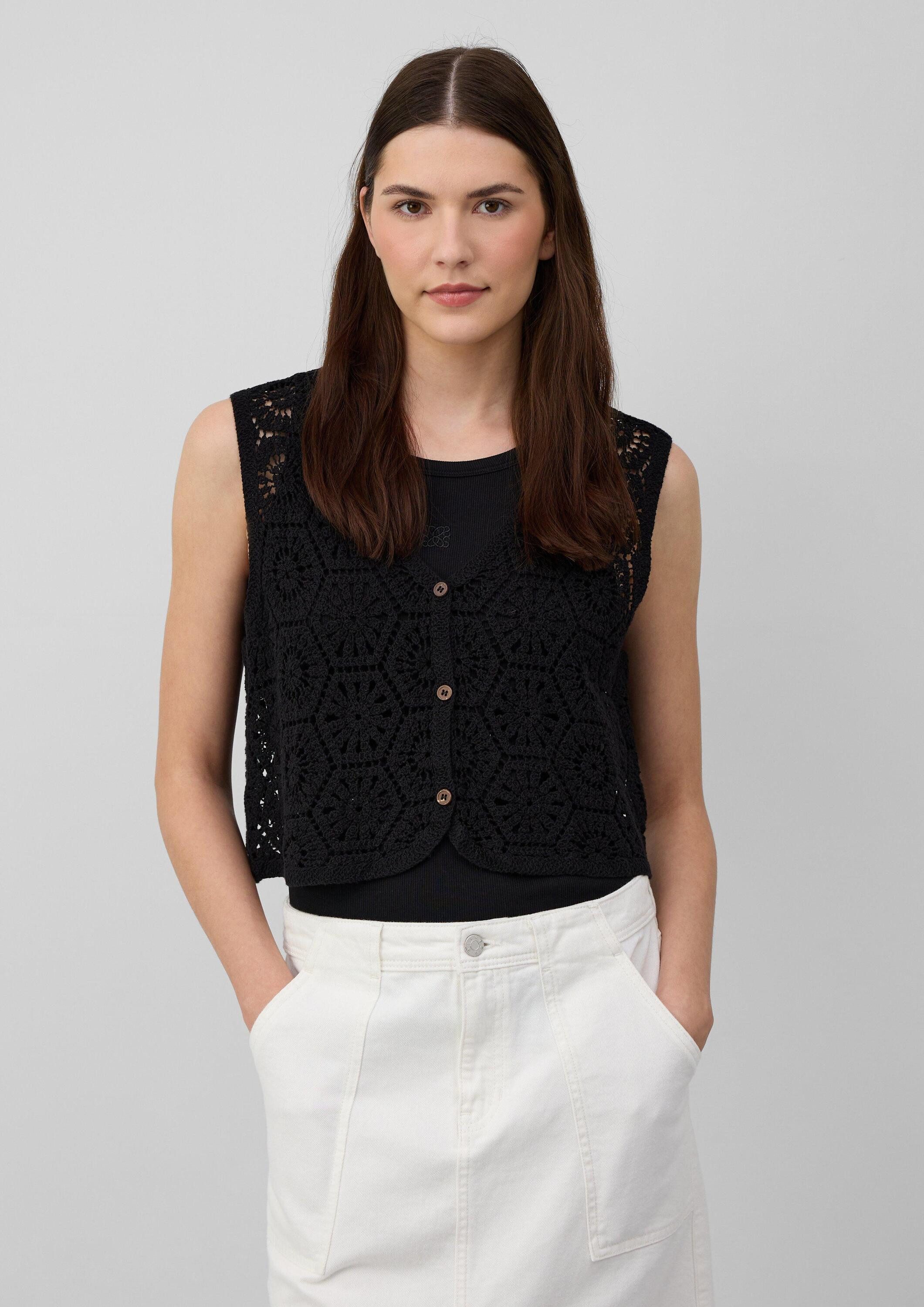 s.Oliver Funktionsweste Indoor-Weste Verkürzte Weste aus Häkelspitze günstig online kaufen