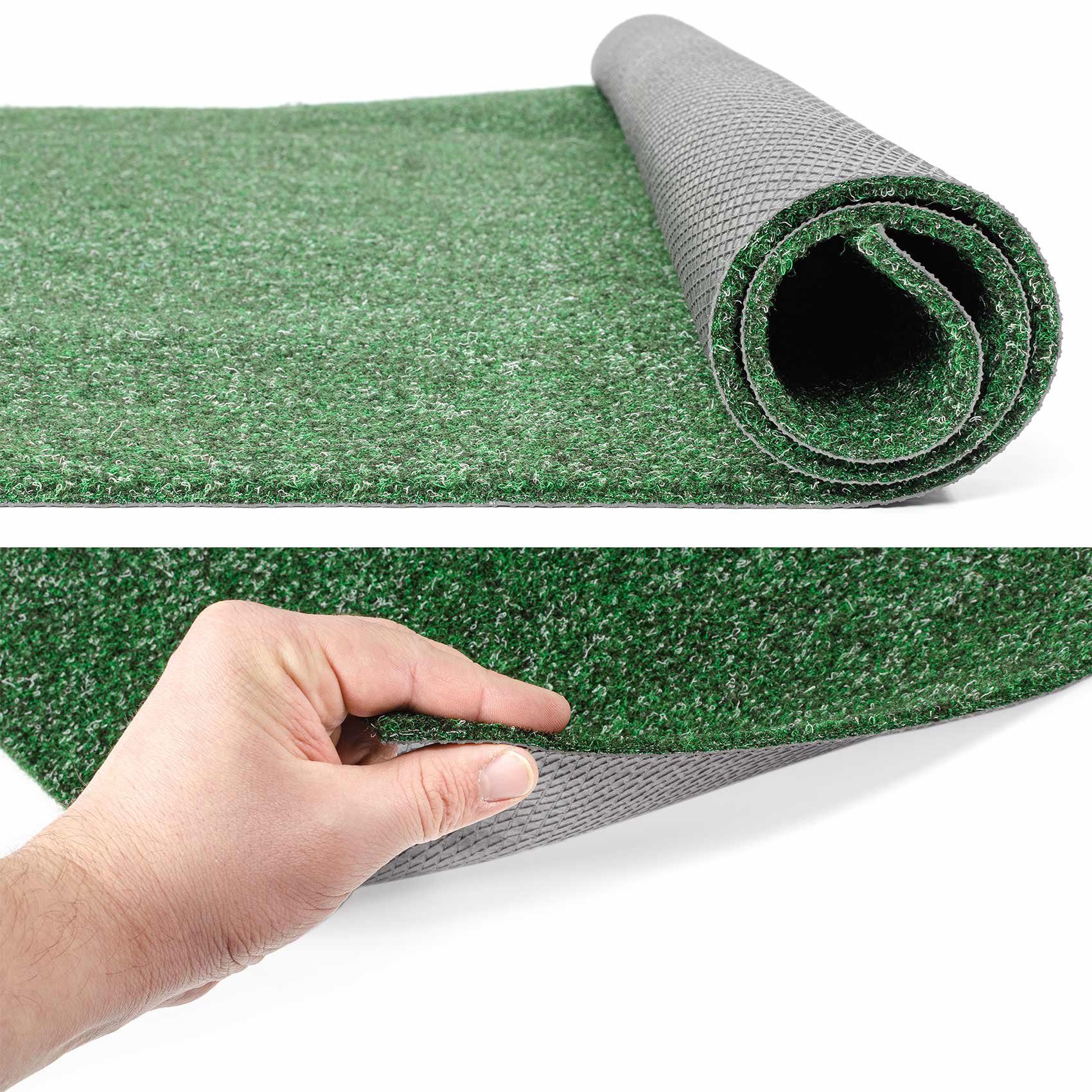 Vorleger Grün, Textil Höhe: mm, POET ANRO, 5 Läufer Rechteckig, Läufer Teppichläufer Kräusel Teppich Flurläufer