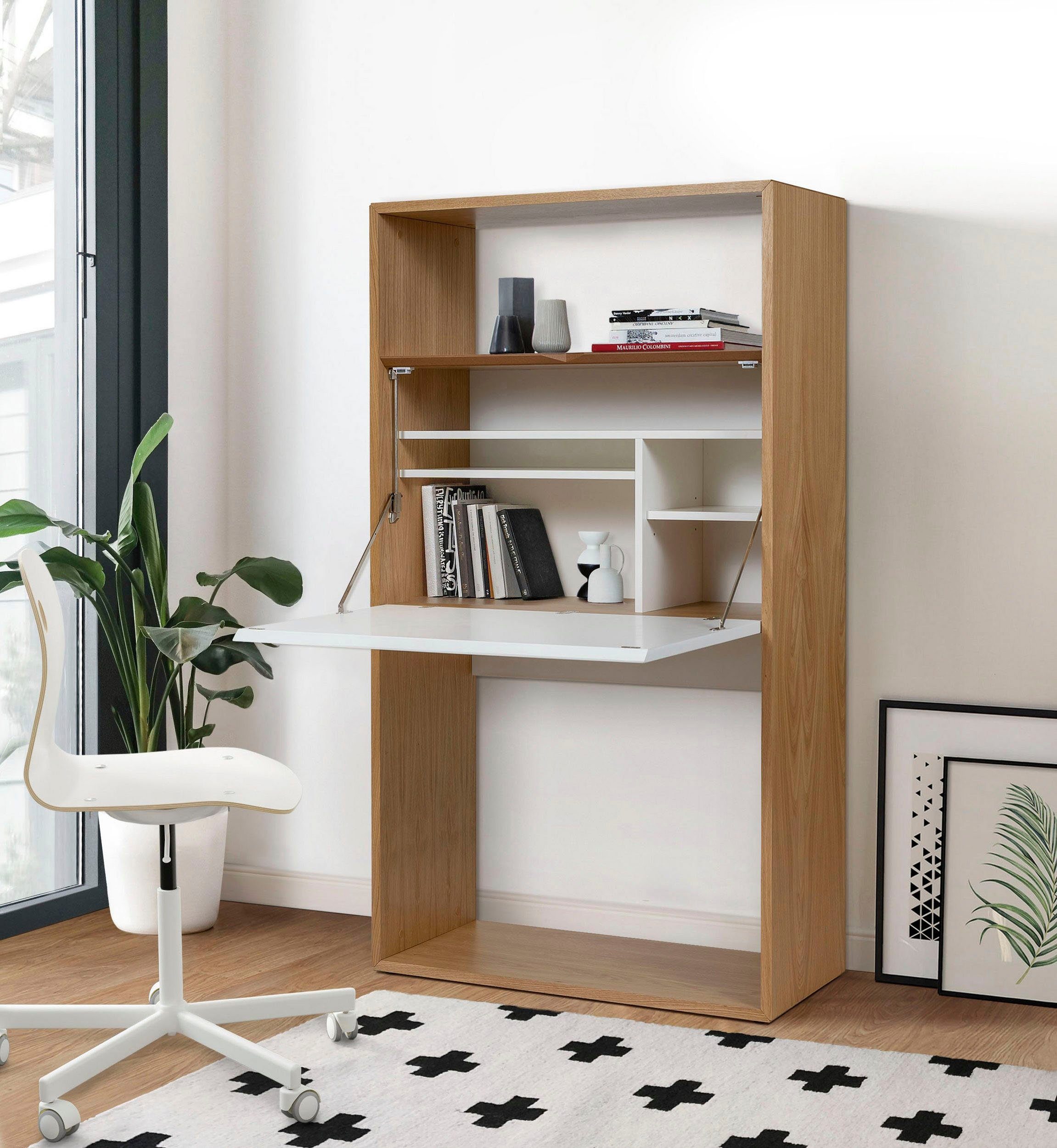 Woodman Wandsekretär Loma, im skandinavian Design, Breite 90 cm, FSC®-zertifiziert