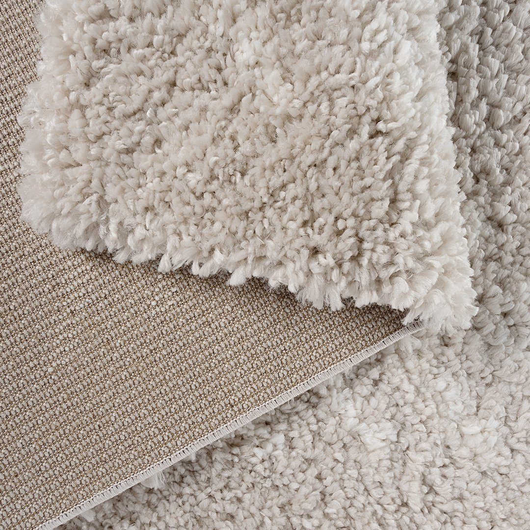 Hochflor-Teppich Teppich, Florhöhe Deluxe ca. 30mm Shaggy Giantore Creme-Beige