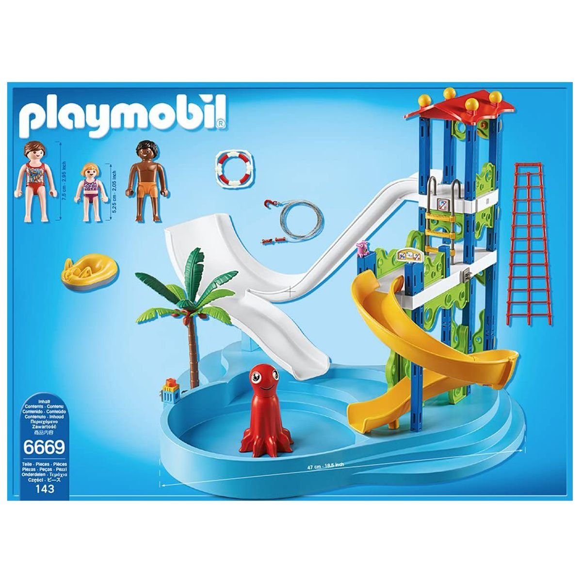 Playmobil® Spielwelt PLAYMOBIL® 6669 - Summer Fun - Spielset, Aquapark mit  Rutschentower