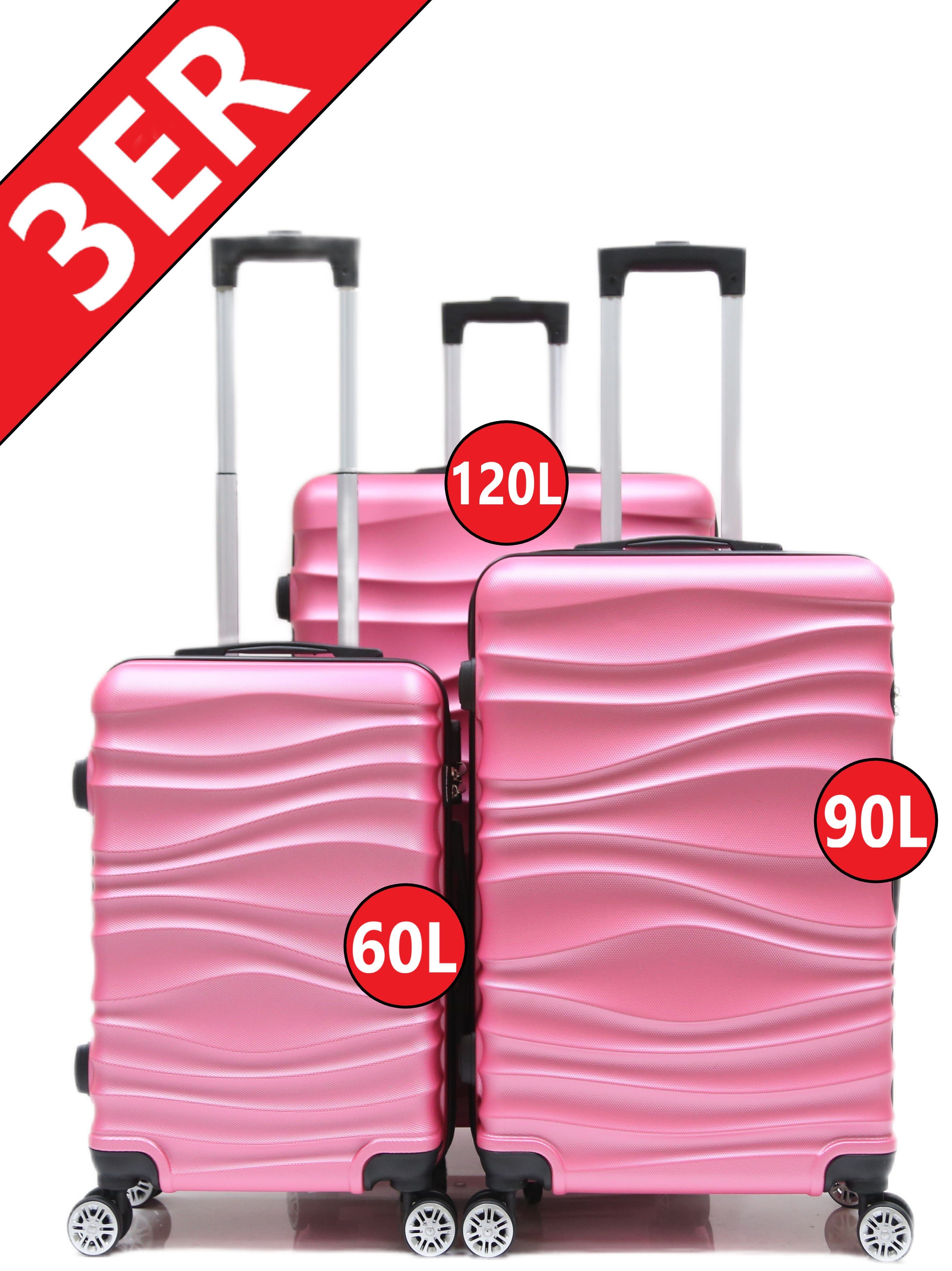 KESSMANN Kofferset Hartschalenkoffer Set 3 Teilig Kofferset M klein L mittel XL groß, (LIMITED