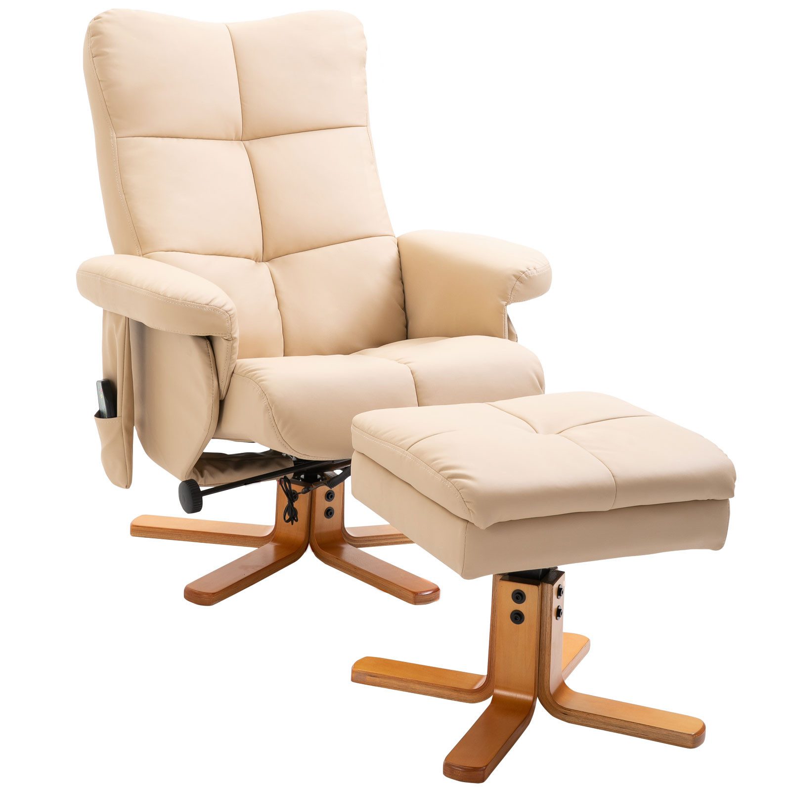 Relaxsessel Massagesessel mit Fußhocker 80x86x99 cm