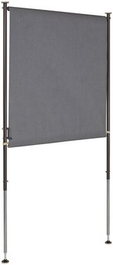 Angerer Freizeitmöbel Klemm-Senkrechtmarkise grau, BxH: 150x275 cm