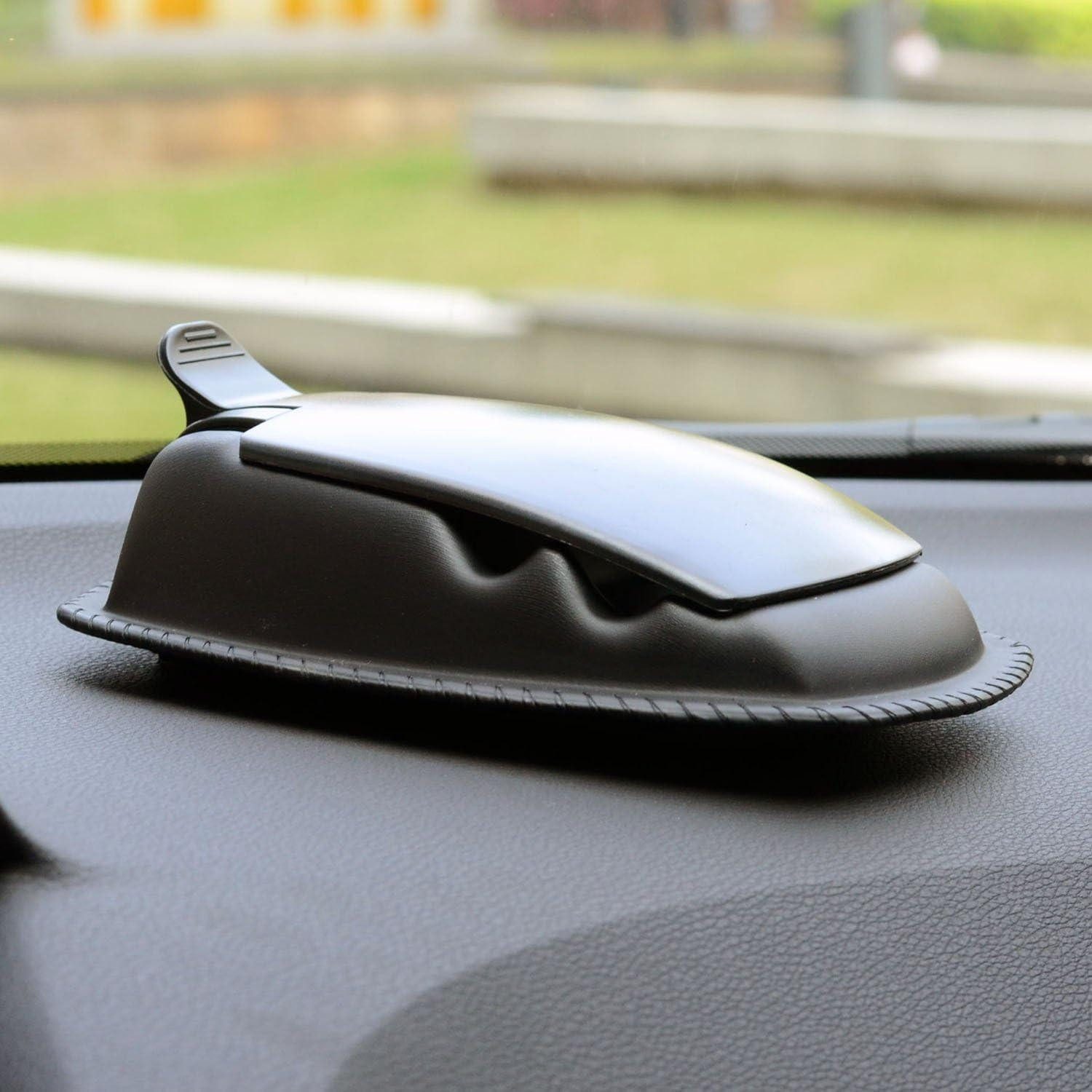 LuxusKollektion Navigationsgeräte-Halterung Handyhalterung Auto Armaturenbrett GPS 2in1 Schwarz mit dickem Silikon – Bild 5 von 5