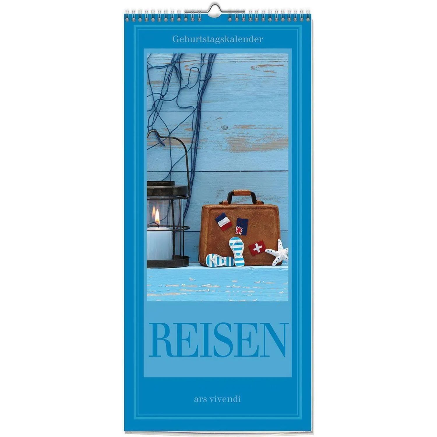 ars vivendi Wandkalender Geburtstagskalender Reisen, immerwährend