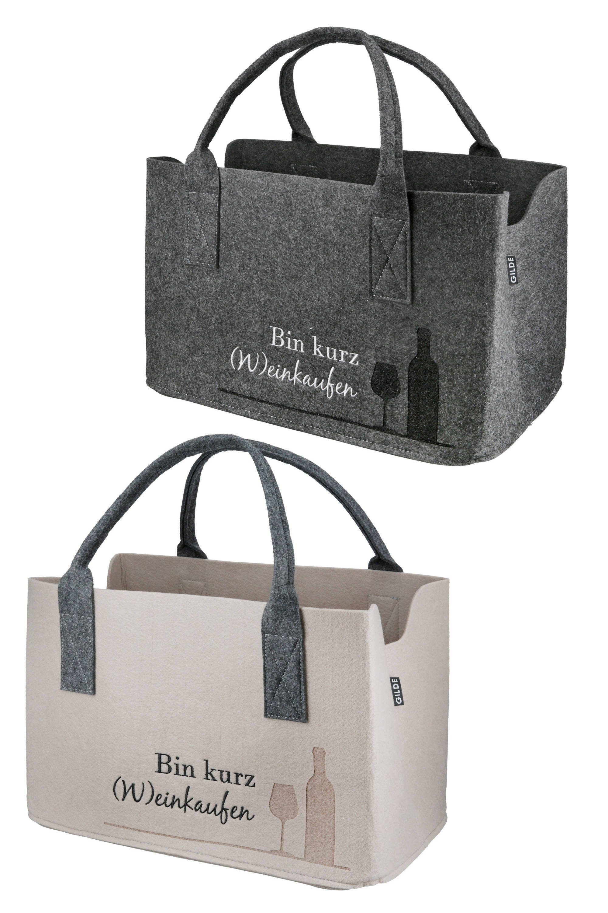 GMD Living Tragetasche WEINKAUFEN, hochwertige Filztasche günstig online kaufen