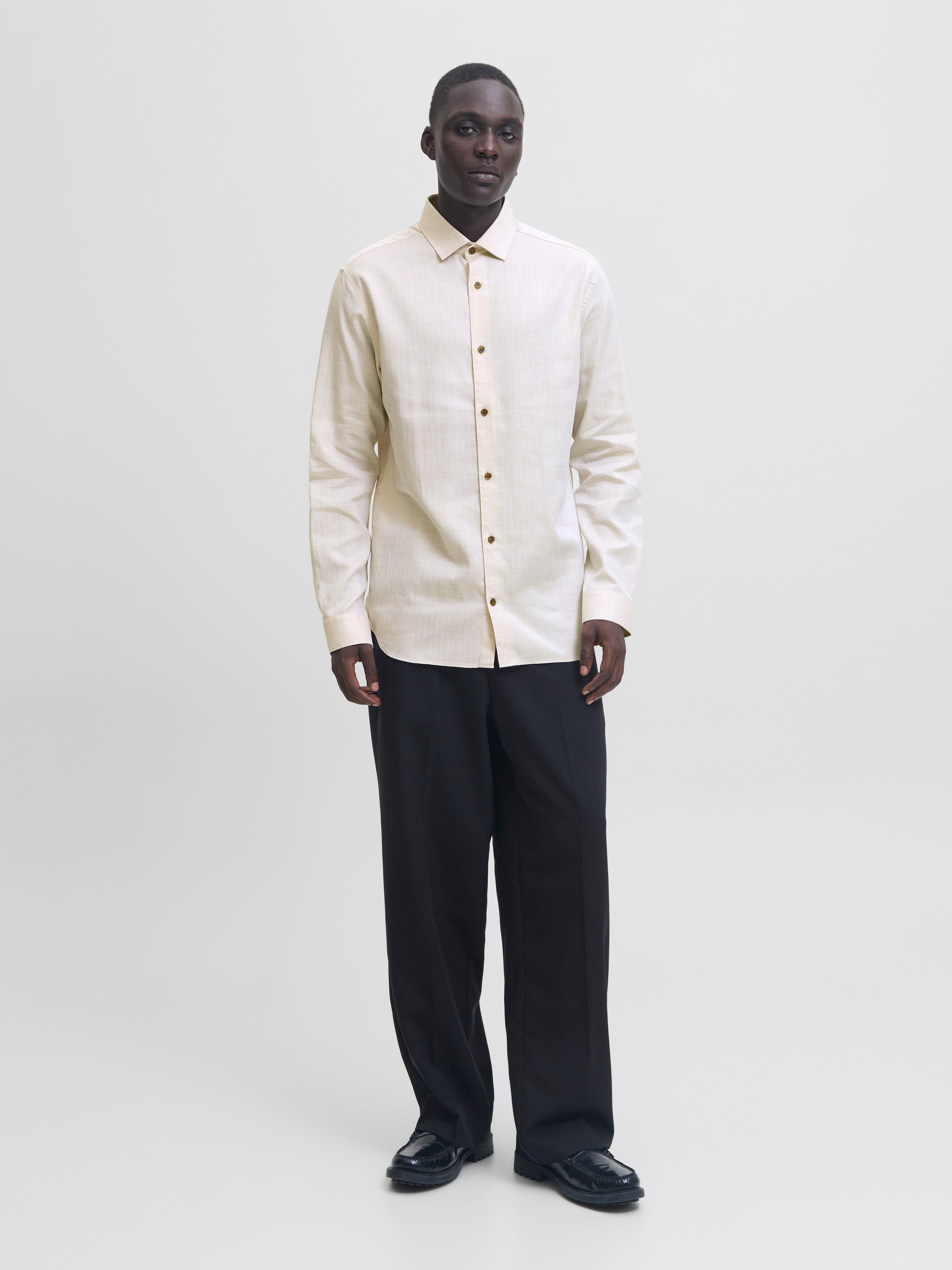 Jack & Jones Langarmhemd JPRBLAPARKER MELANGE L/S SHIRT BF