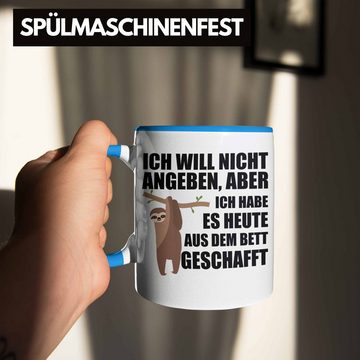 Trendation Tasse Trendation - - Lustige Faultier Tasse Ich Will Nicht Angeben Geschenk Kollegin Kollege Büro Arbeit Bürotasse Geschenkidee Arbeitskollegin