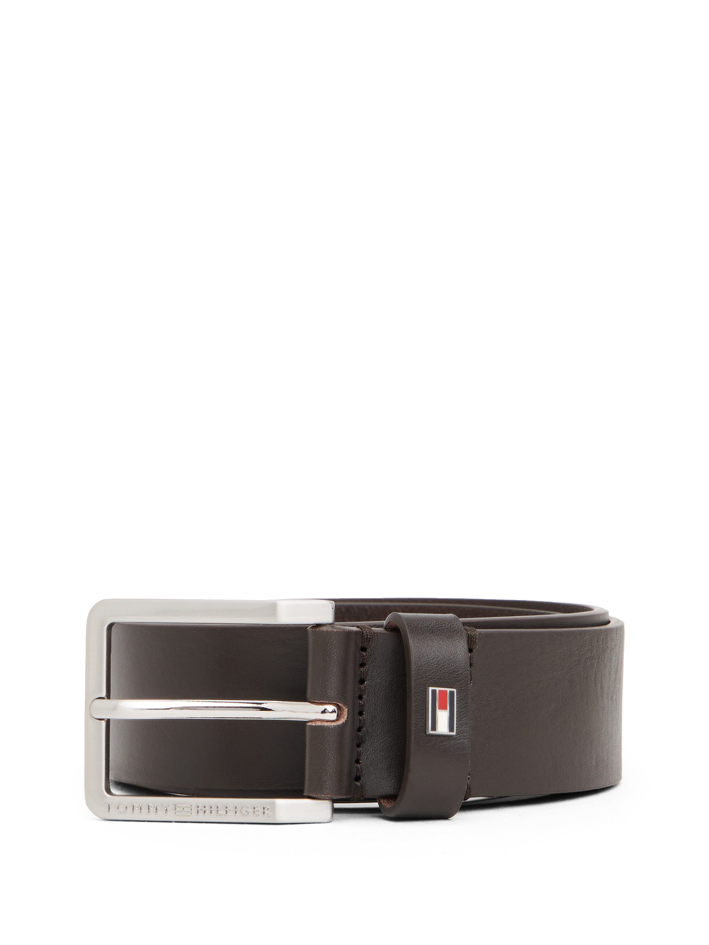 Tommy Hilfiger Ledergürtel OLIVIER 3,5 cm breit mit Flag aus Emaille, Breite: 3,5cm