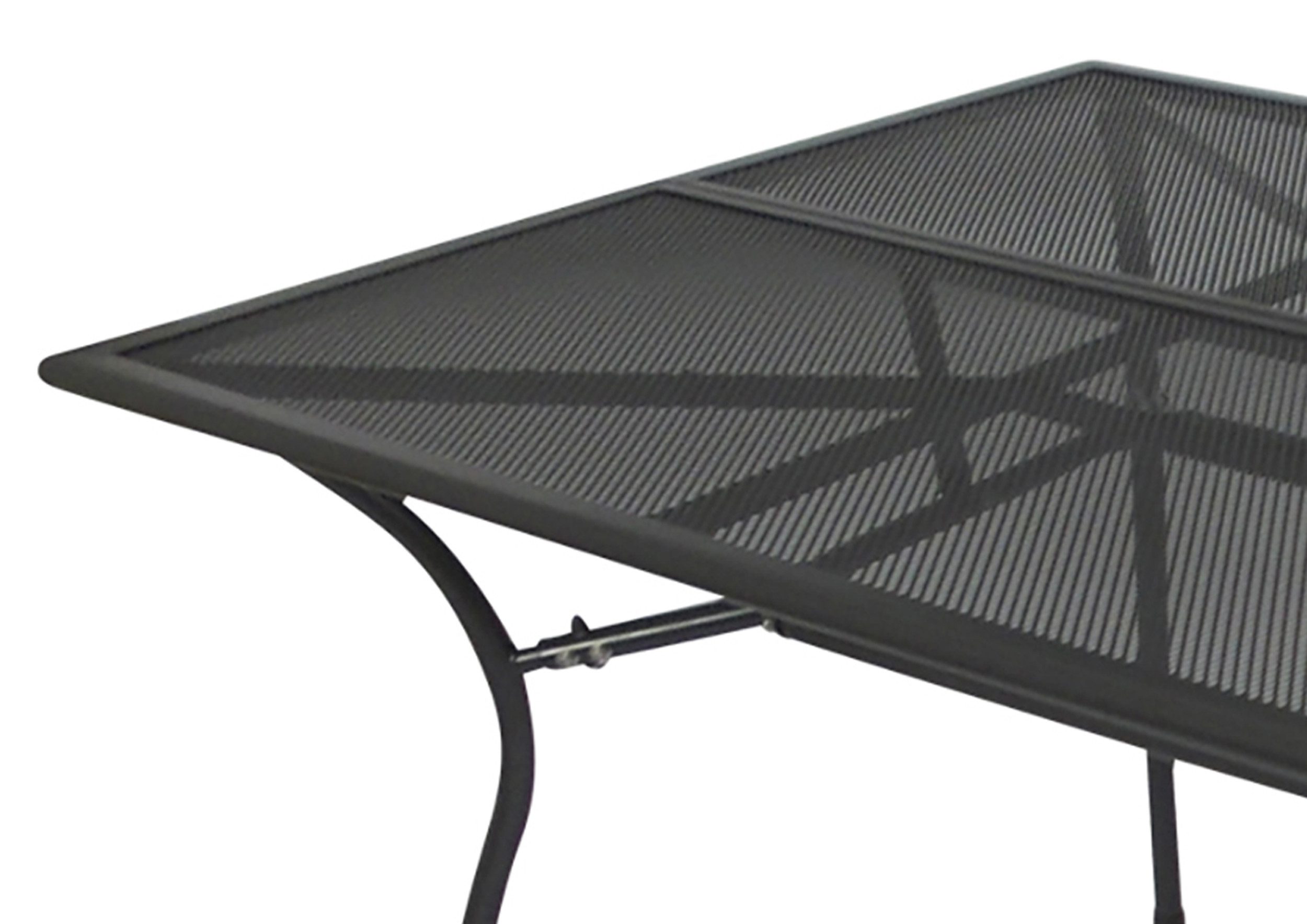TPFGarden Gartentisch GLASGOW (Stahltisch - Gartentisch aus Streckmetall pulverbeschichtet dunkelgrau, Hochwertiger und robuster Outdoor Tisch), Outdoor Esstisch - Terrassentisch - Maße (BxHxT): 90 x 73 x 150 cm
