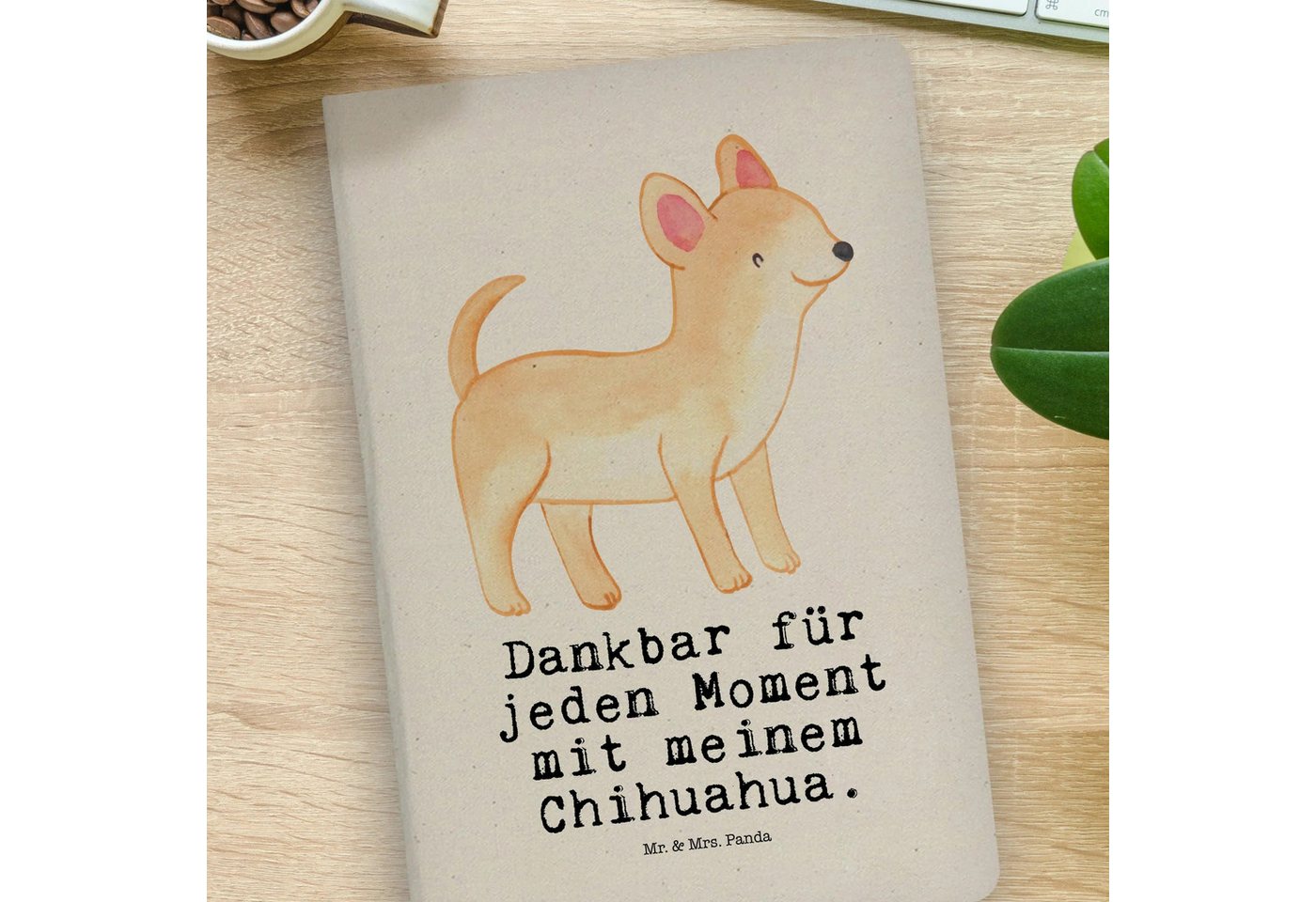 Thumbnail - Mr. & Mrs. Panda Notizbuch Chihuahua Moment - Transparent - Geschenk, Welpe, Öko Notizbuch DIN A Mr. & Mrs. Panda, Langl...