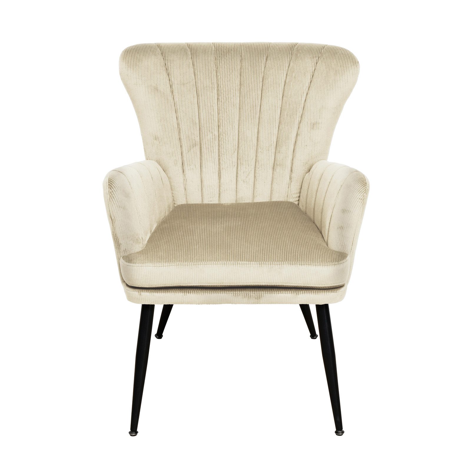 SVITA Sessel SANSA, Corbezug, Lesesessel, Modern, Polsterstuhl,Schwarz