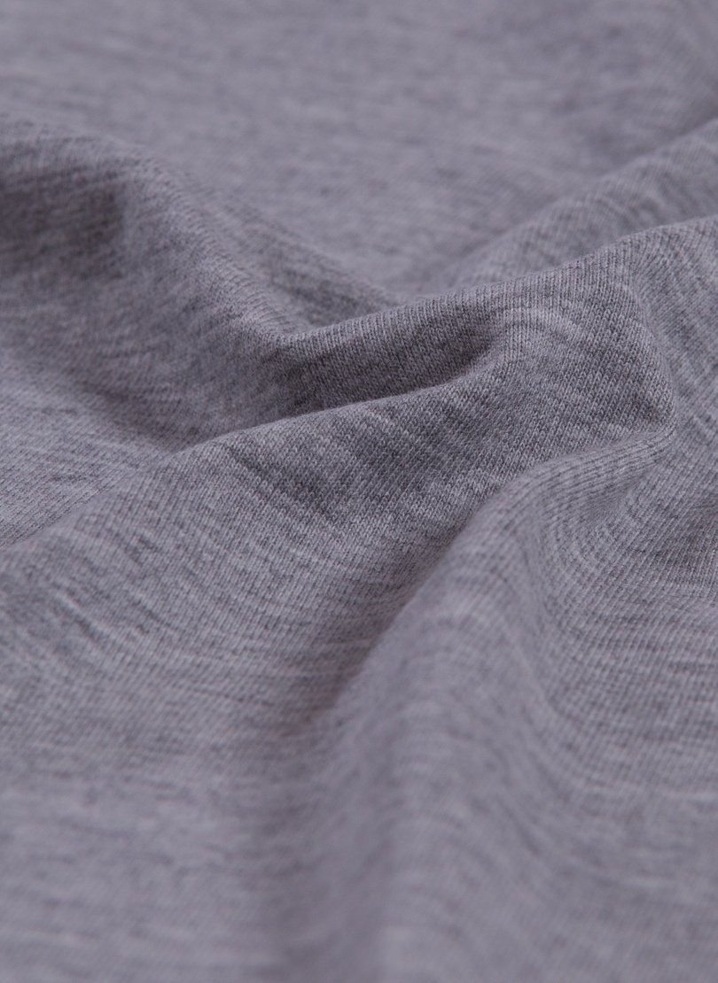 Trigema Schlafanzug TRIGEMA grau-melange Schlafanzughose Bündchen