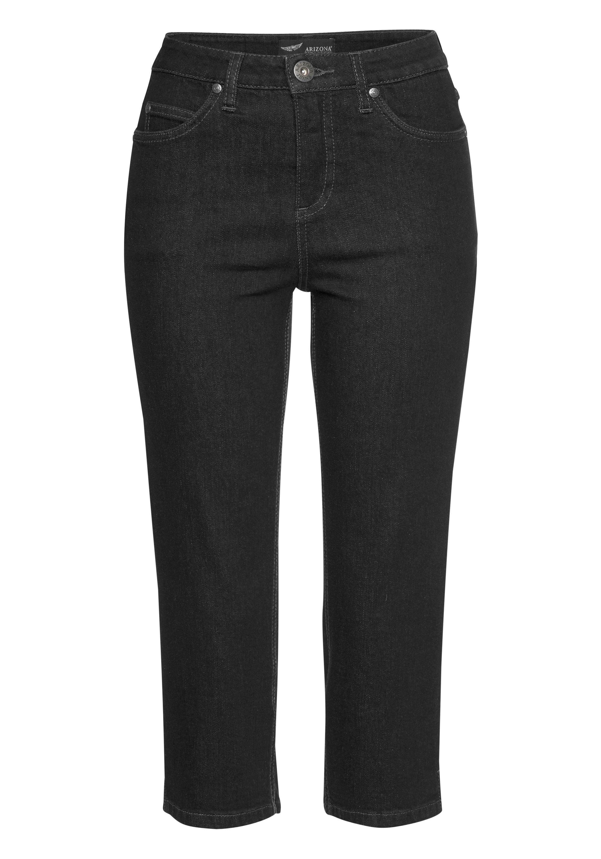 Arizona black Caprijeans Comfort-Fit