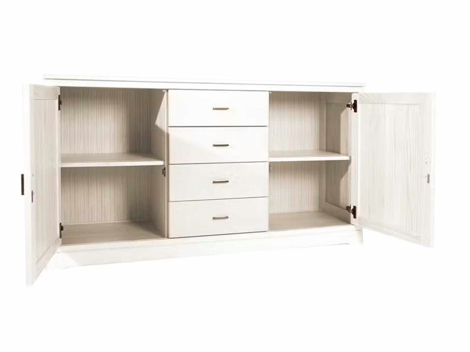 Casamia Sideboard Sideboard Casaverde 2-türig mit 4 Schubladen Pinie Massivholz