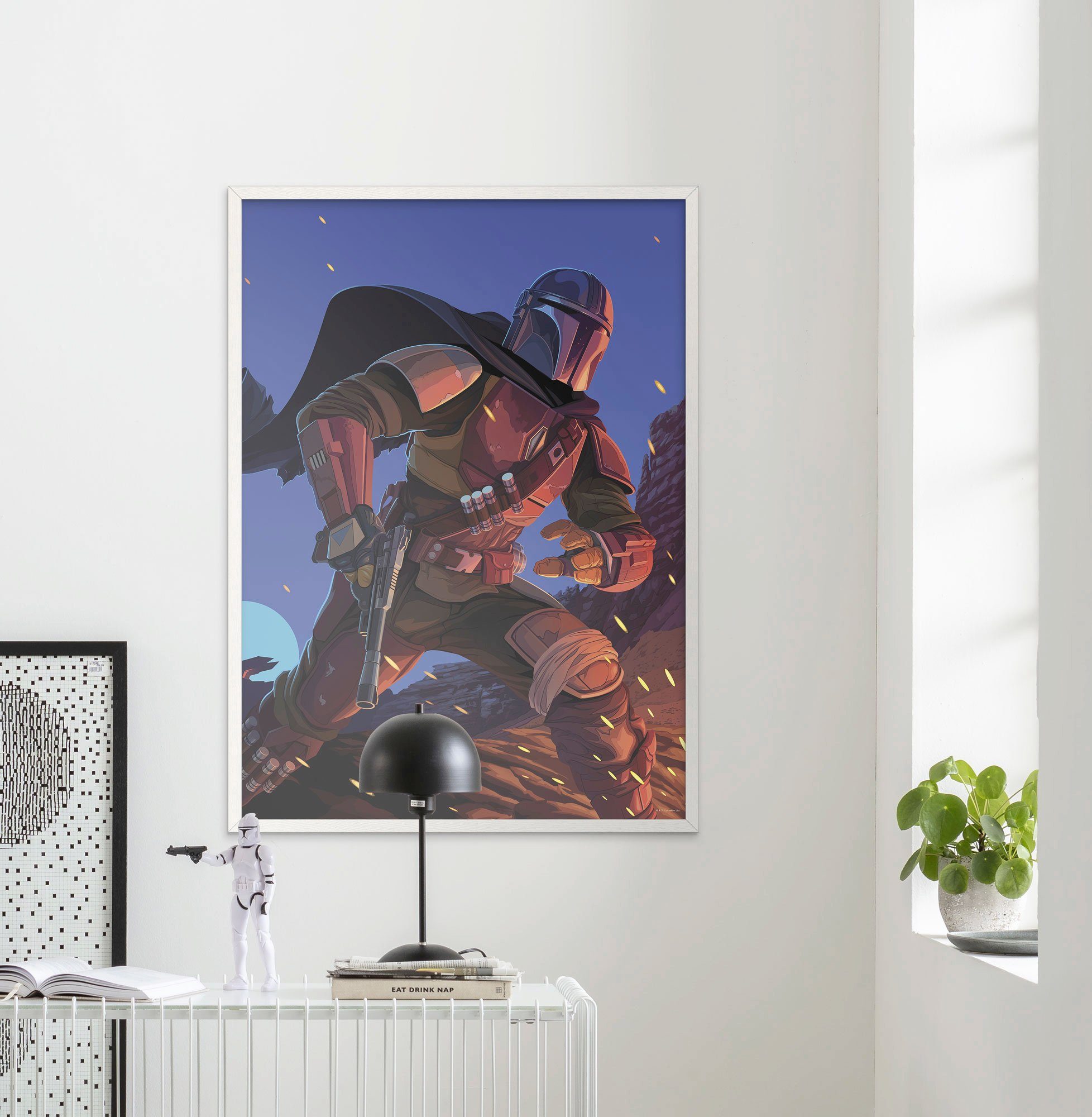 Komar Bild Mandalorian Ambush, Disney, Star Wars (1 St), Wandbild zur Dekoration im Kinderzimmer - ohne Rahmen