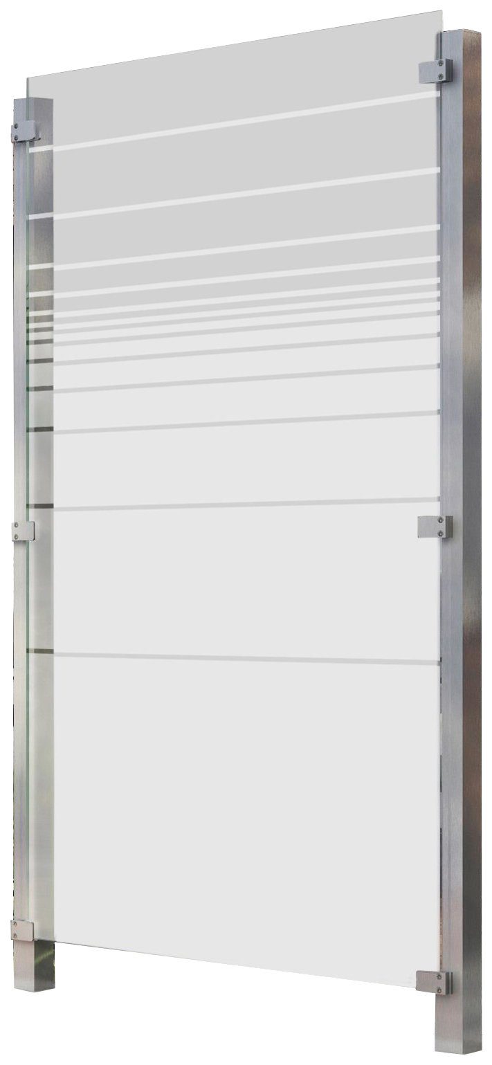 STAKET PRO Zaun, (Set), Glaszaun, Gesamtlänge: 1,21 m, 2 Pfosten