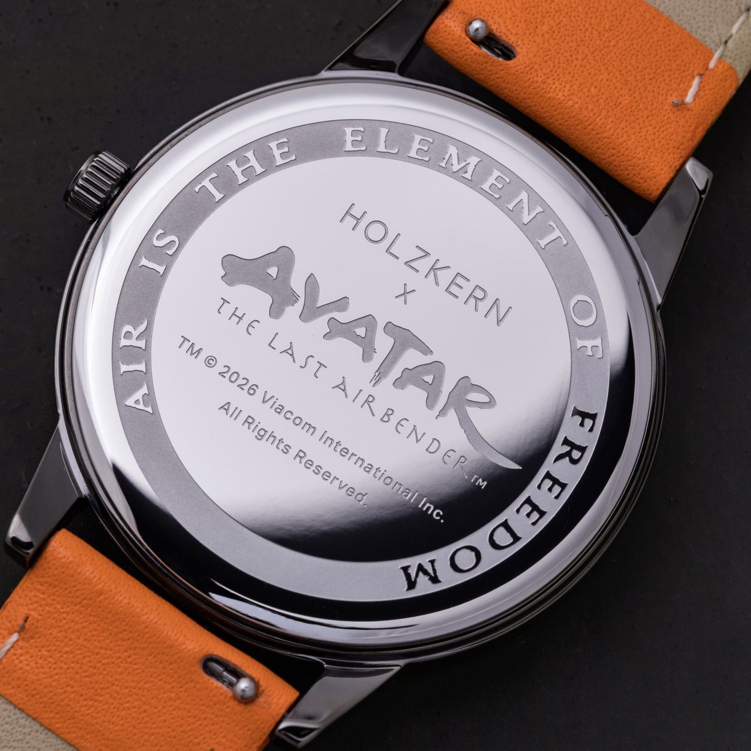 Holzkern Quarzuhr Armbanduhr Avatar™ Air Nomads Ahorn/Orange