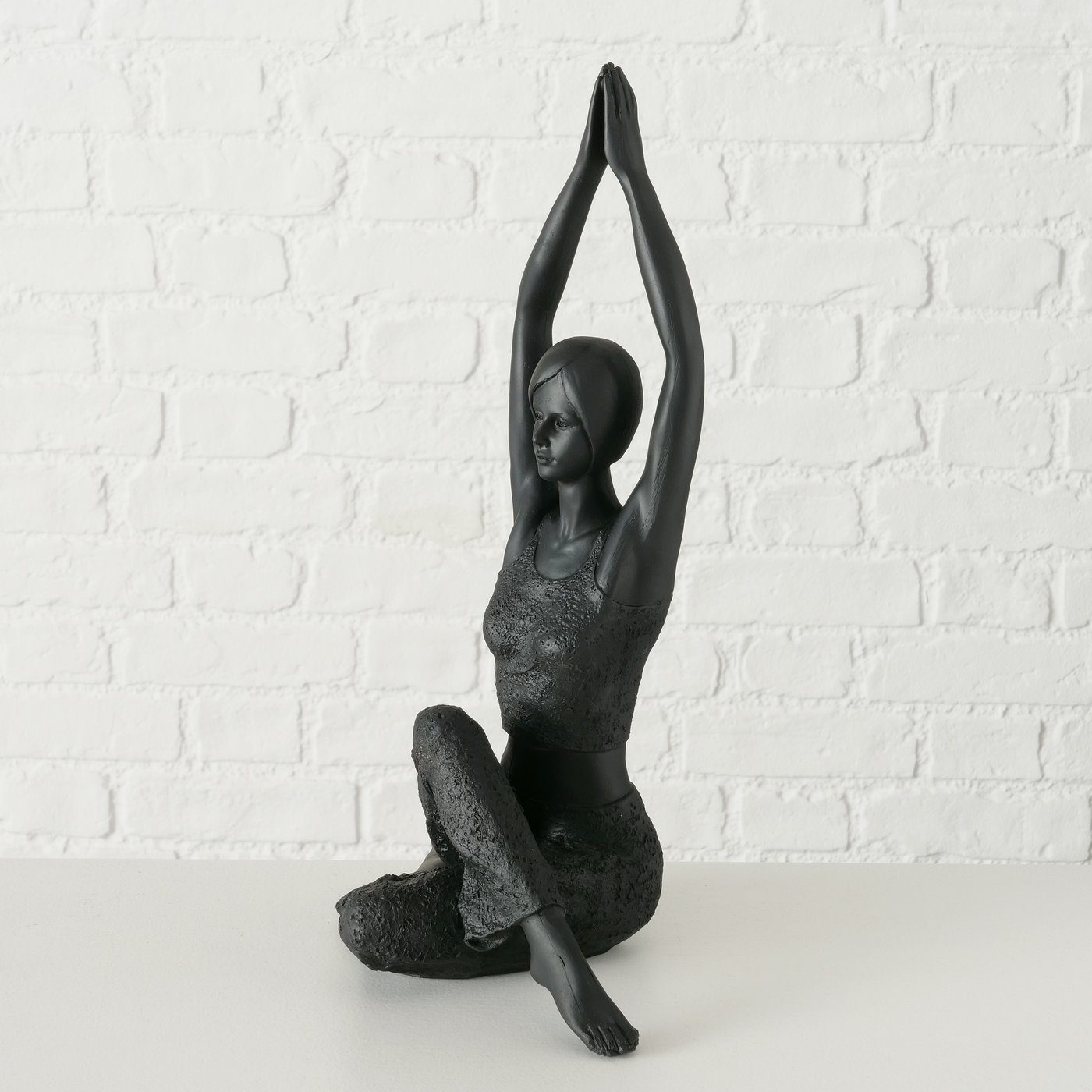 40cm Yoga in Skulptur Sitzposition, 2er MF - Yoga Skulpturen 'Asana' Set
