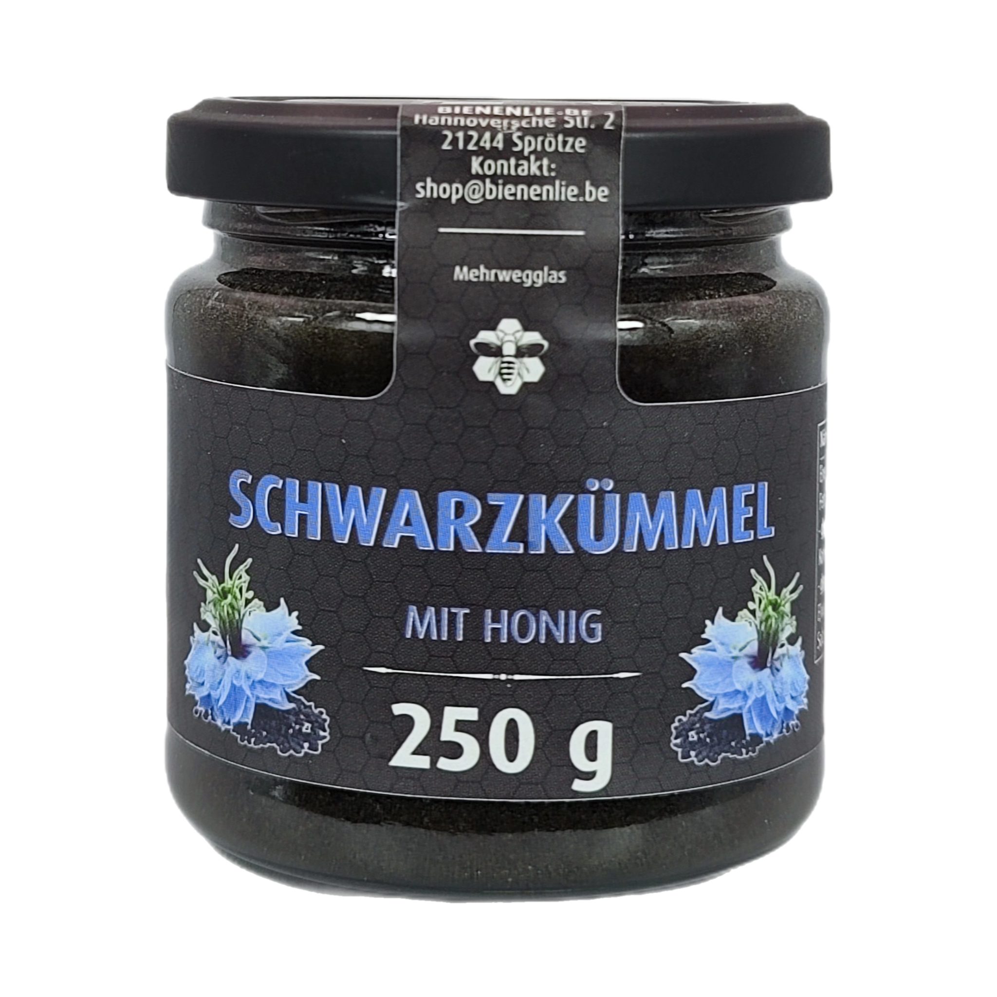 Imkerei BienenLie.be Honig Schwarzkümmel mit Honig - würzig & intensiv, 250g, 1 x 250 g, 1 St.