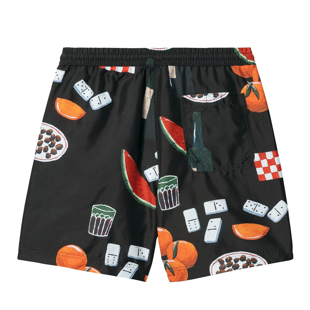 Carhartt WIP Shorts Carhartt WIP Slater Swim Trunks Herren Isis Maria Dinner Print Black