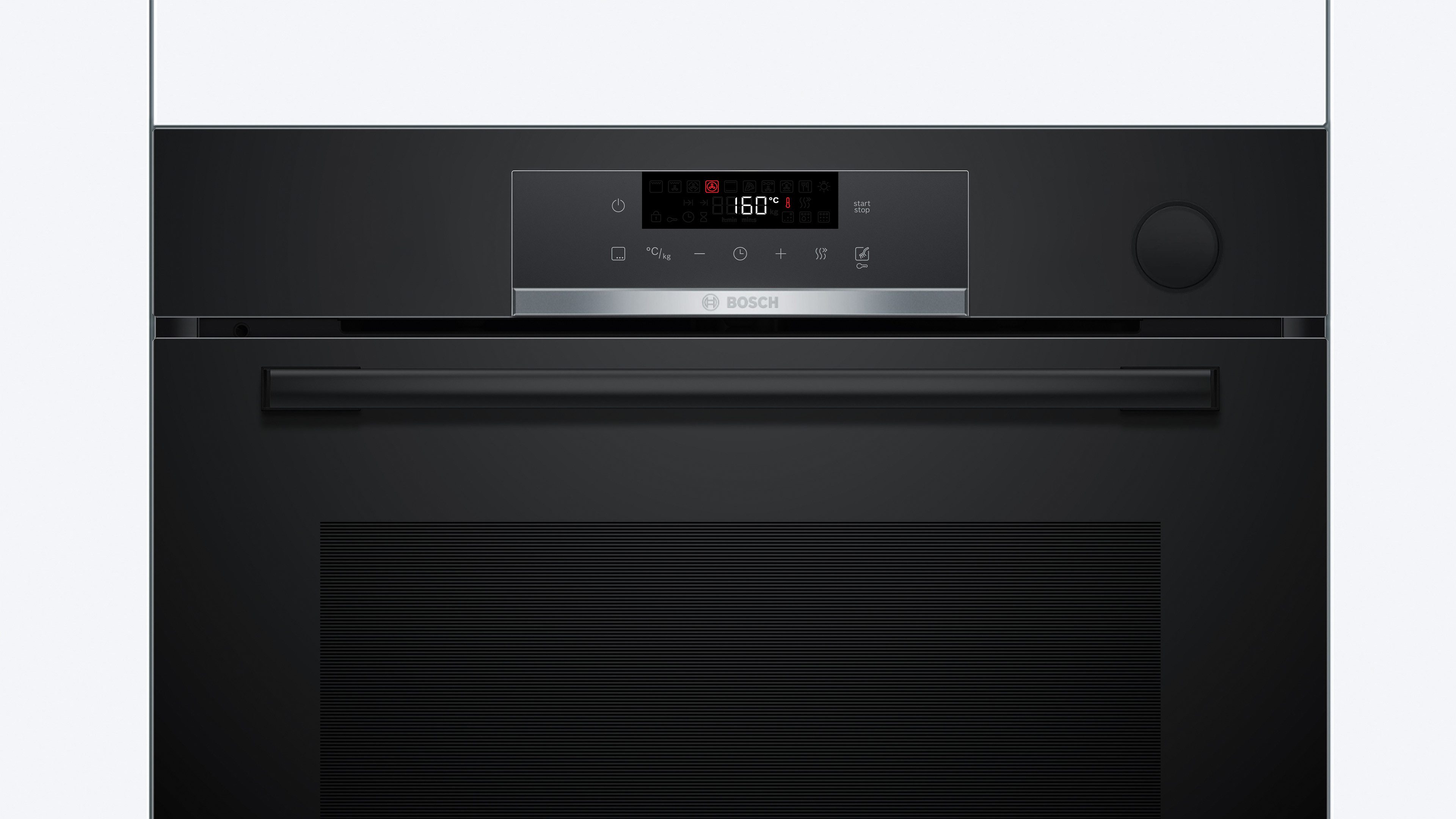 BOSCH Backofen Serie 4 HRG532BB3, mit Teleskopauszug nachrüstbar, Knusper-AirFry-Funktion & saftige Dampfunterstützung im Ofen