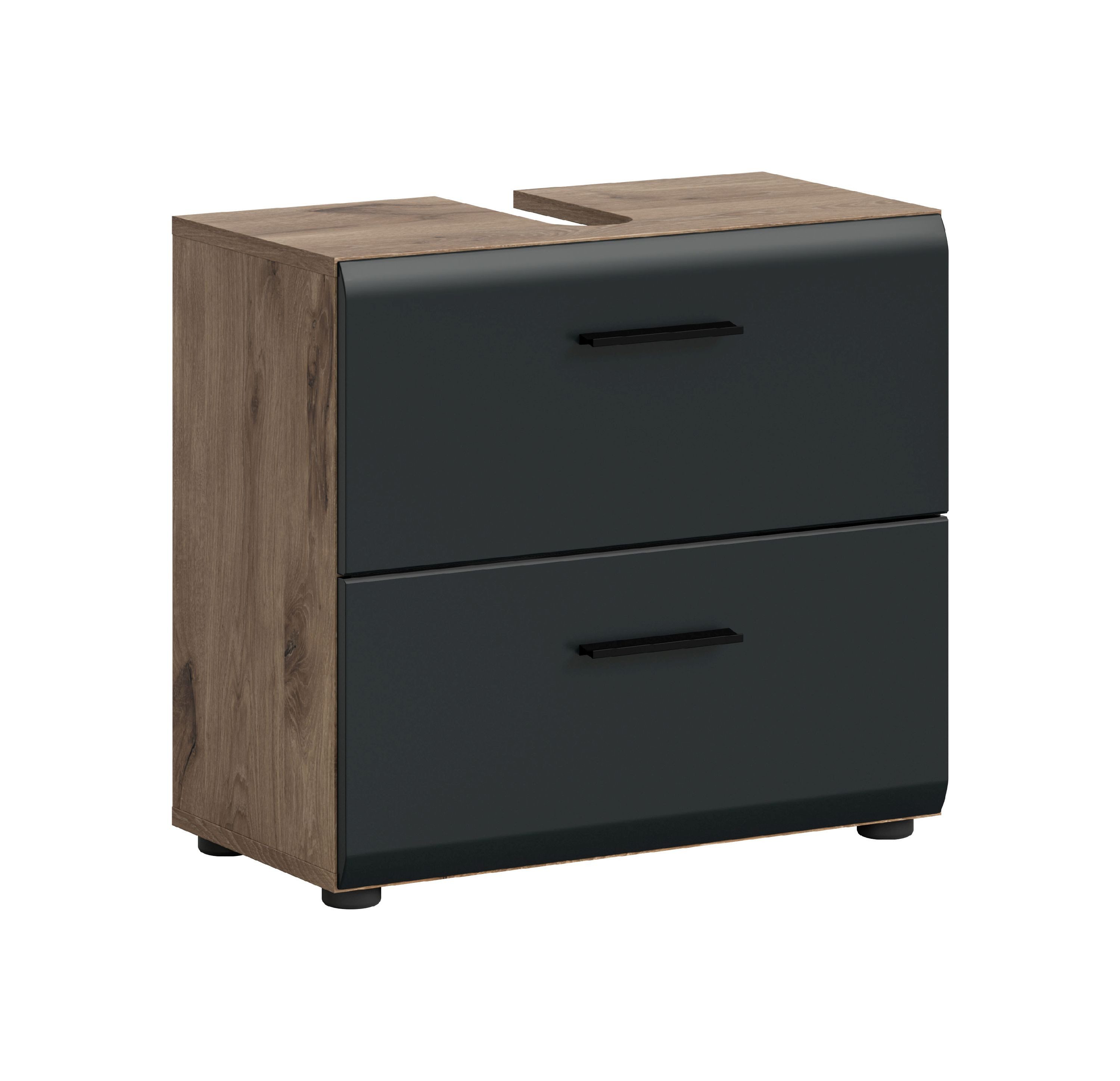 xonox.home Waschbeckenunterschrank Nox Oak Nachbildung Melamin beschichtet modern 60x54x60 cm