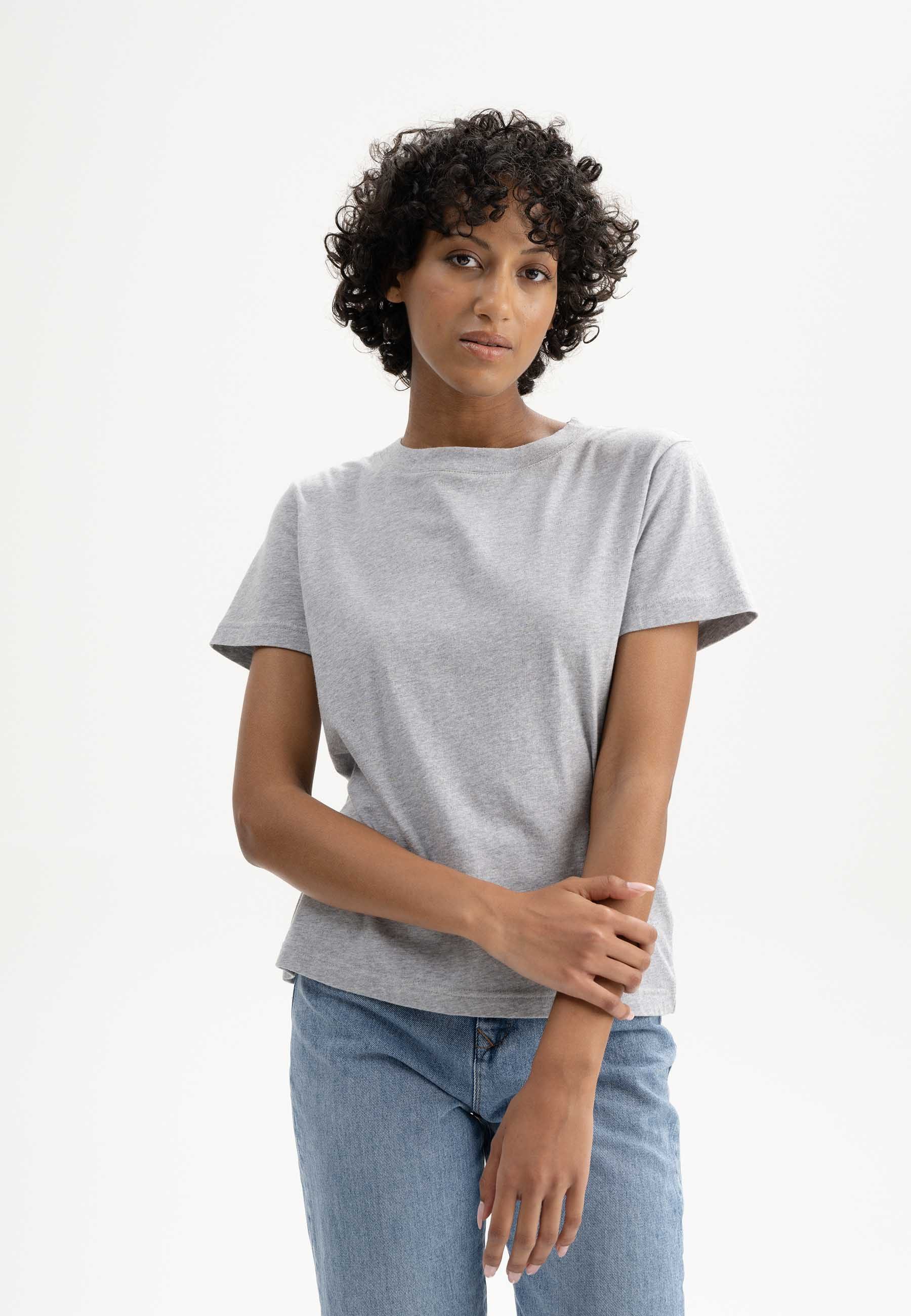 MELA Kurzarmshirt T-Shirt KHIRA Fein gerippter günstig online kaufen