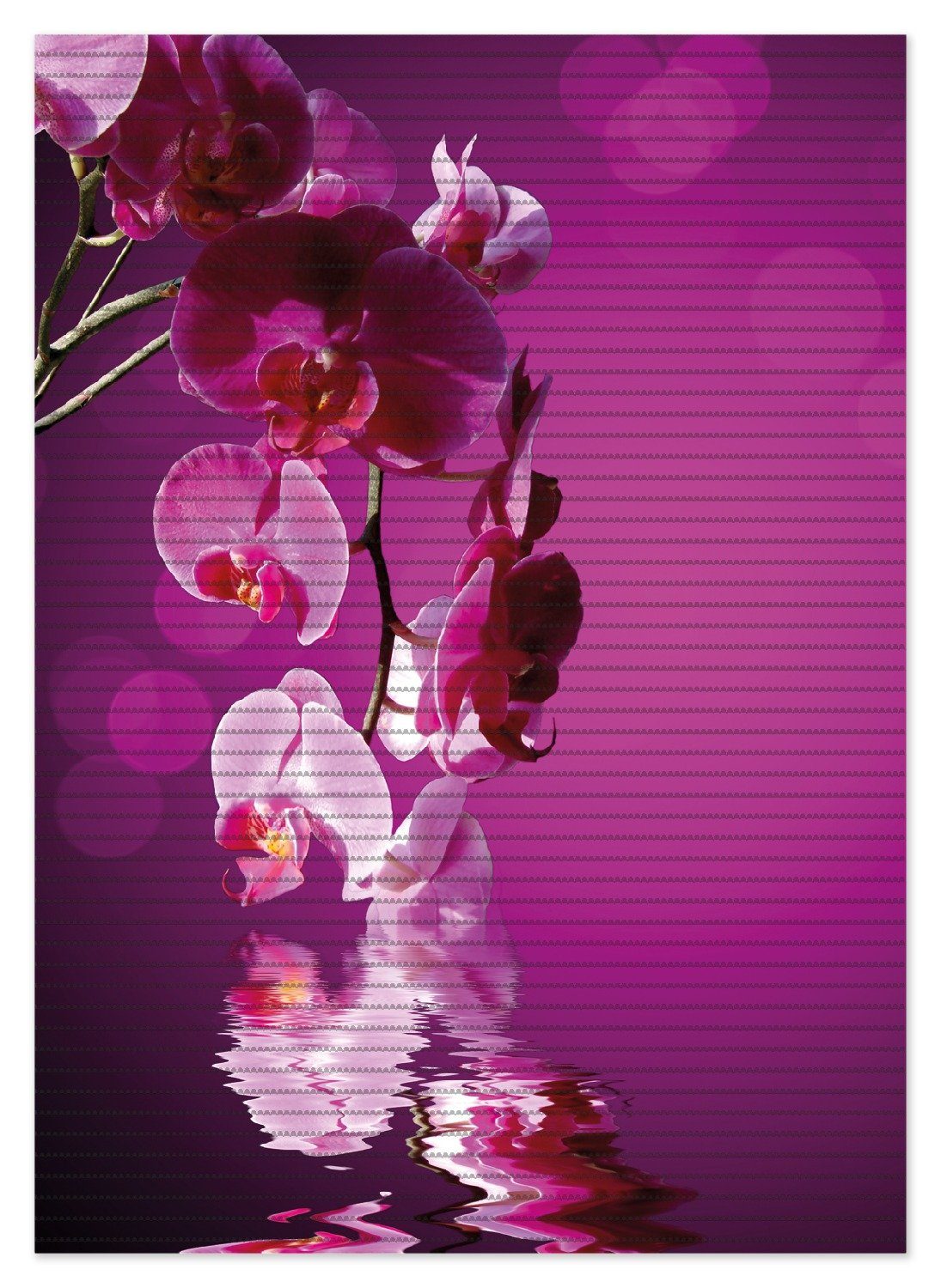 Wallario Schaum-Badematte Rosafarbene Orchidee Blüten in günstig online kaufen